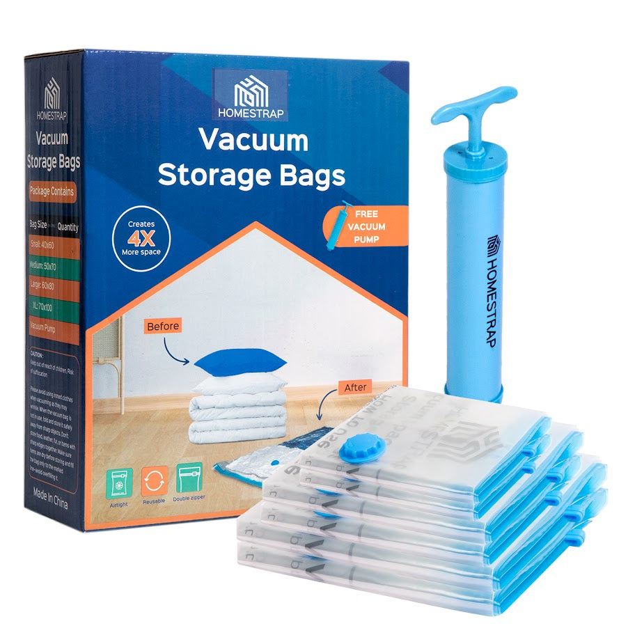 Vacuum Bag | Space Saver Compression Bags with Free Vacuum Pump