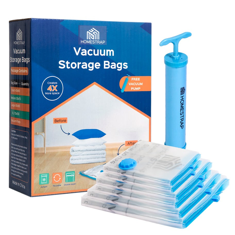 Vacuum Bag | Space Saver Compression Bags with Free Vacuum Pump