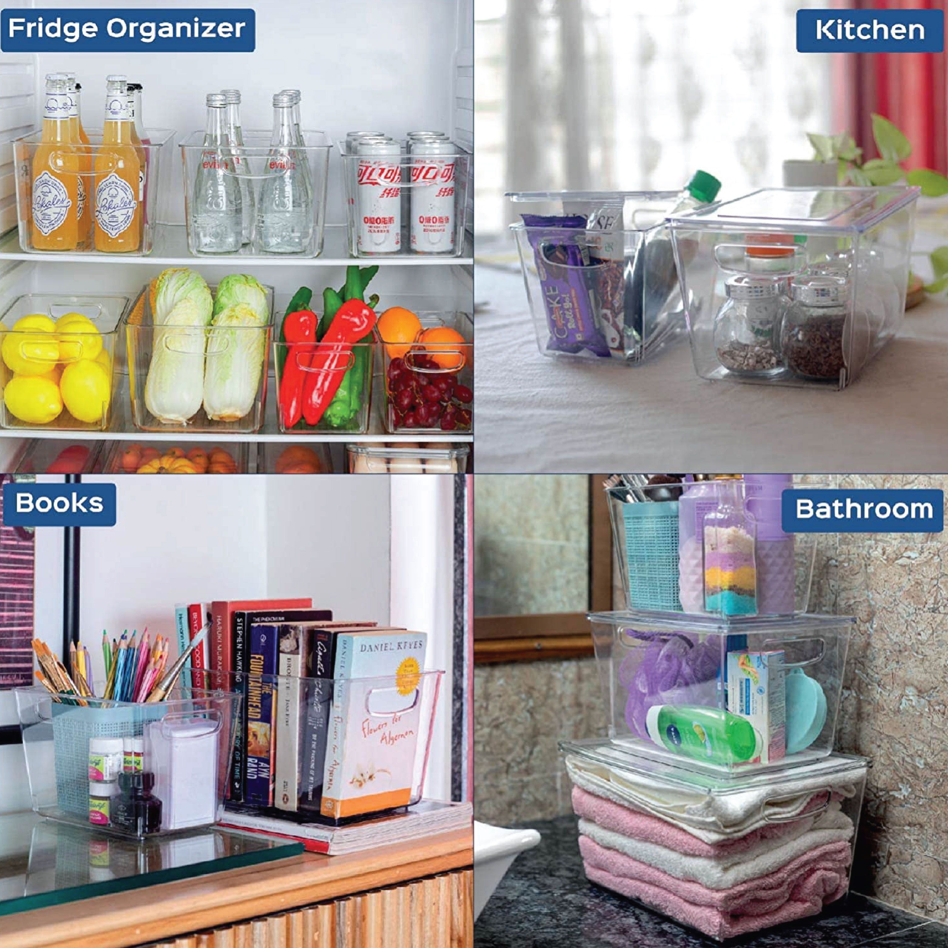 Combo of 3pcs of Stackable Storage Bin with Lid and 1pc of Ultimate Utility