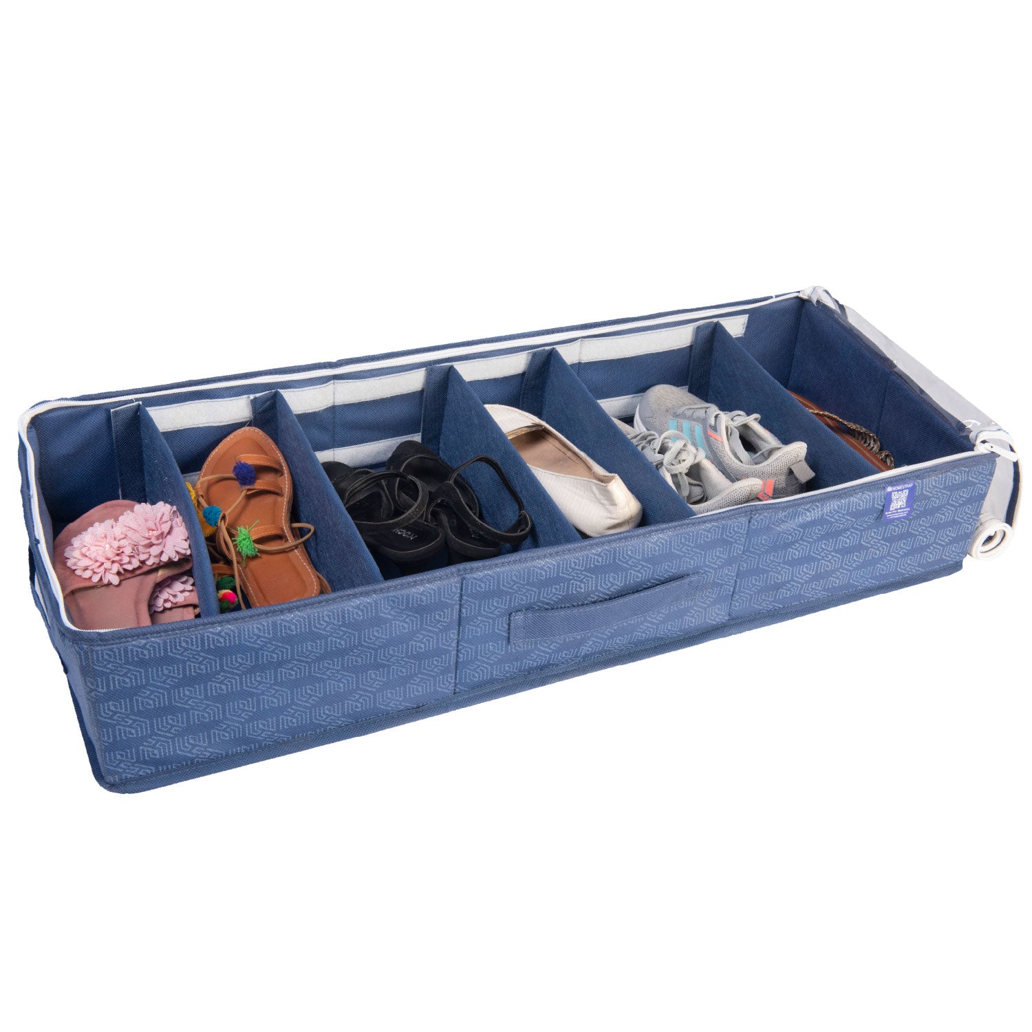 6 Section Underbed Shoe Organizer | Foldable