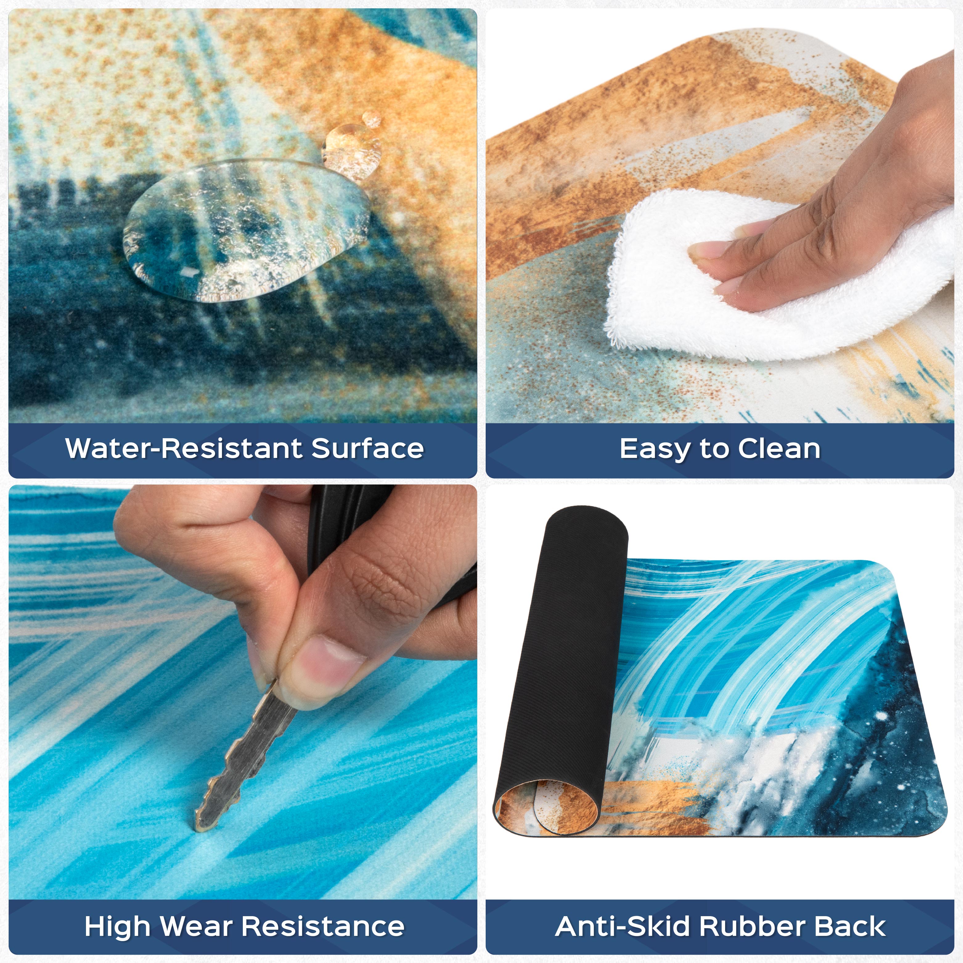 Abstract Print Anti Skid Doormat Set of 2