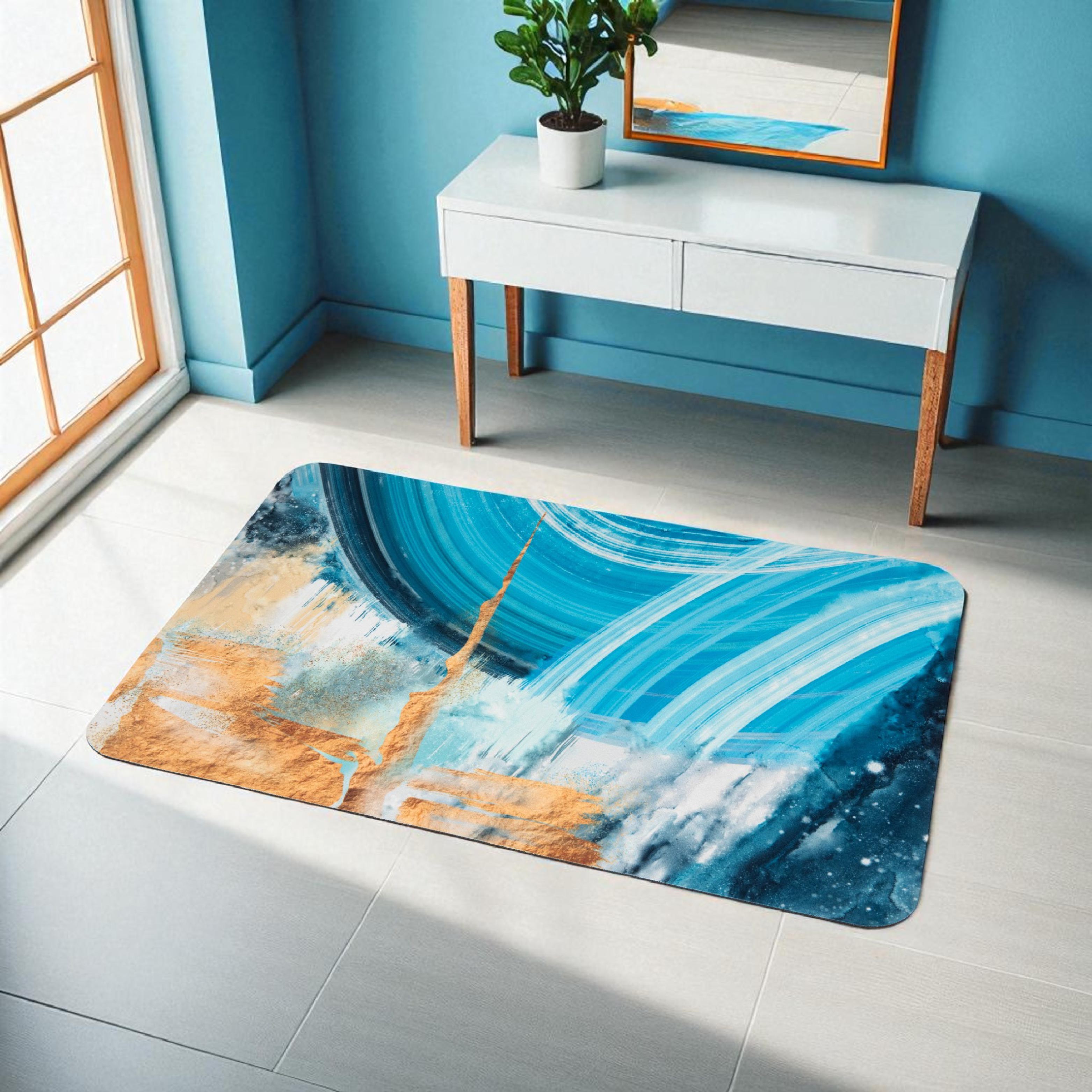 Abstract Print Anti Skid Doormat Set of 2