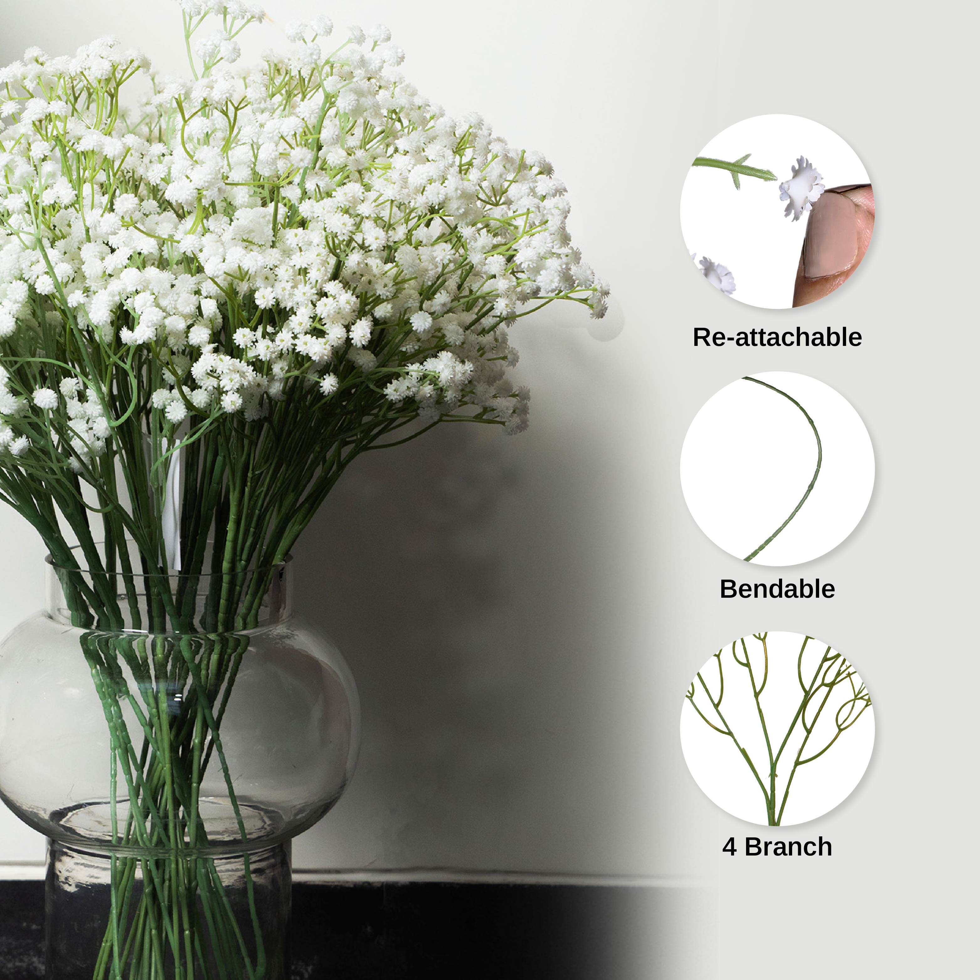 Sokai Baby Breath Flower Sticks – Set of 6