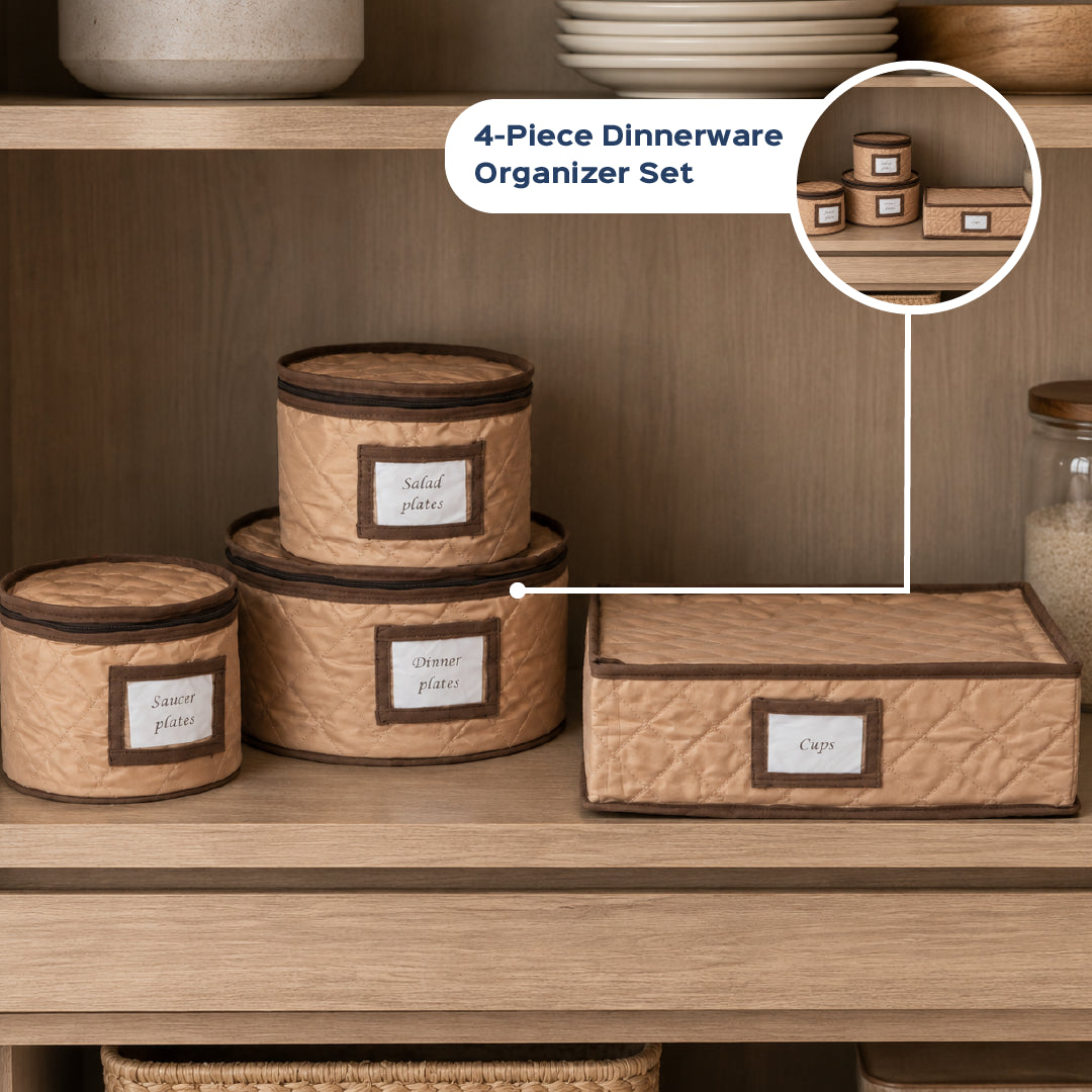 Luxe Dinnerware Storage Organizer Set - Homestrap