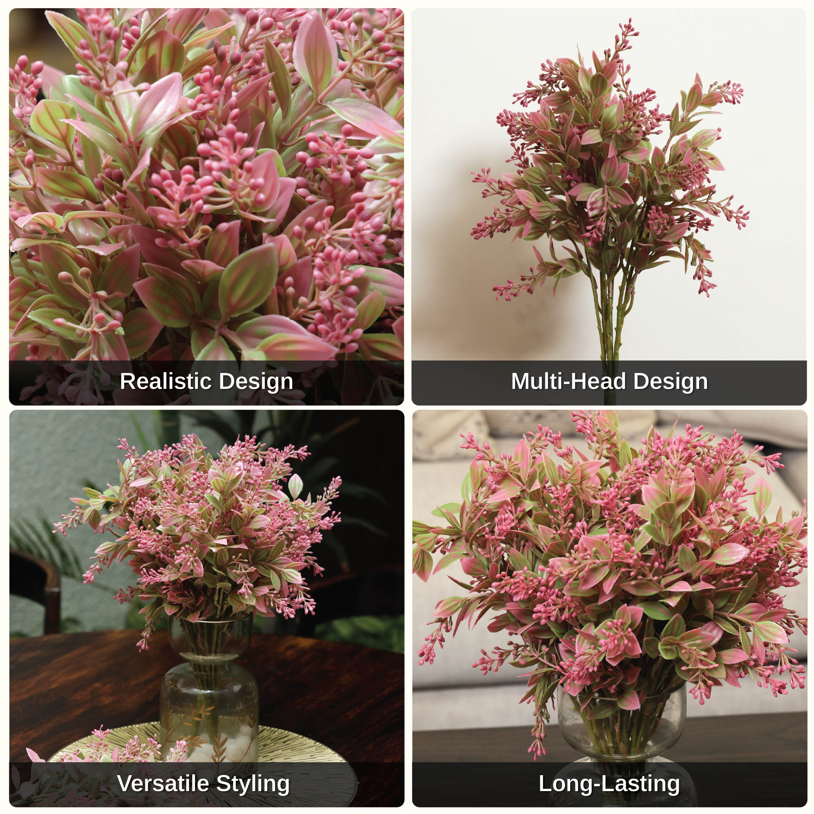 Sokai Buxus Style Decorative Flower Bunch - Set of 3