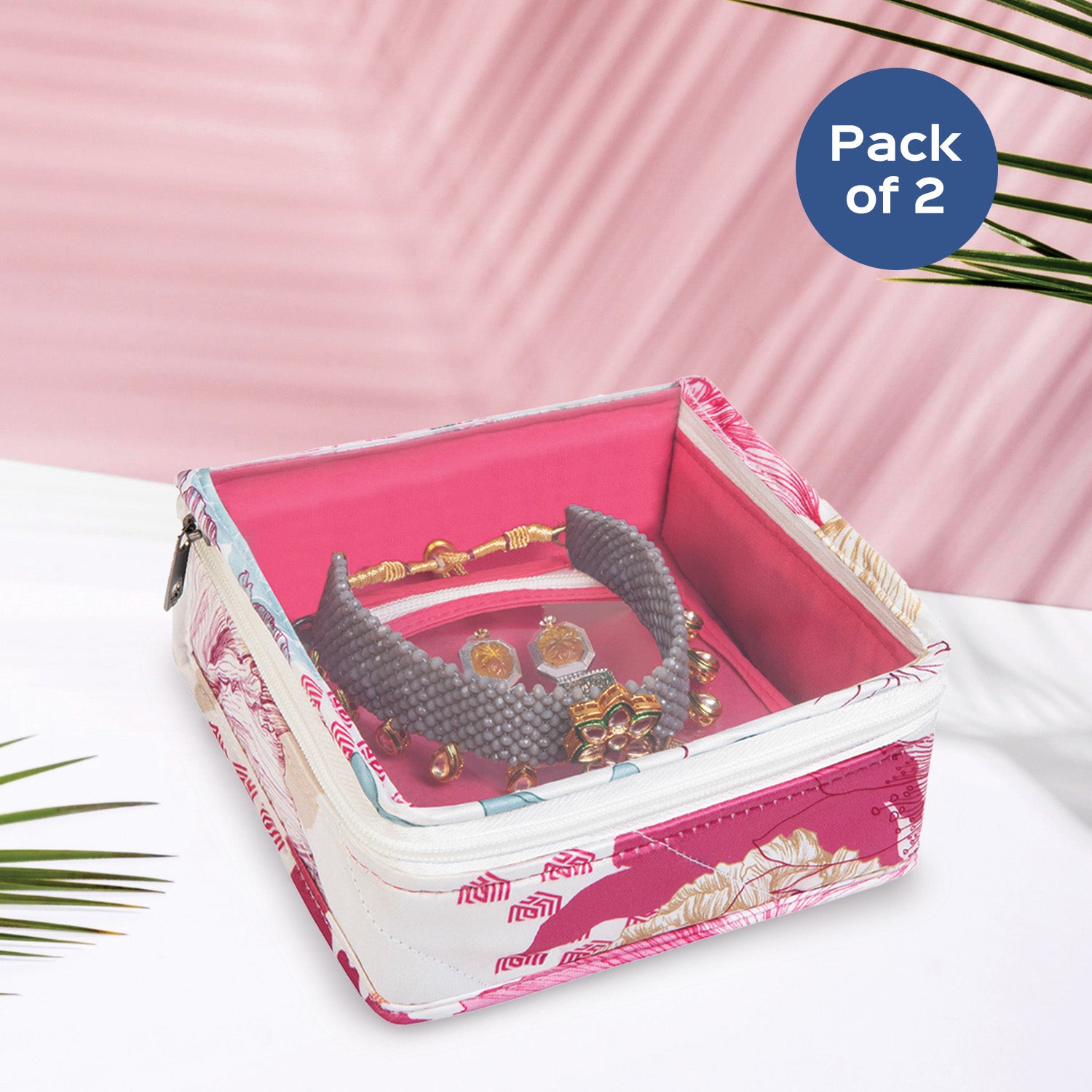Gulmohar Choker Organizer|Pack of 2
