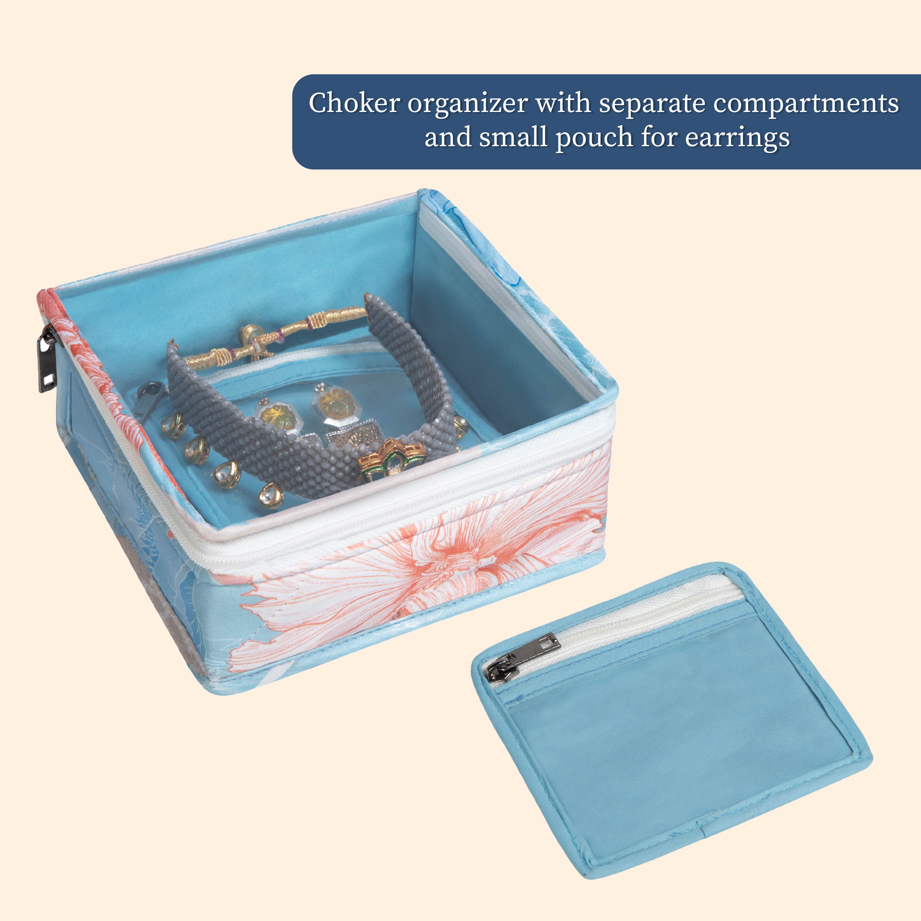 Gulmohar Choker Organizer|Pack of 2