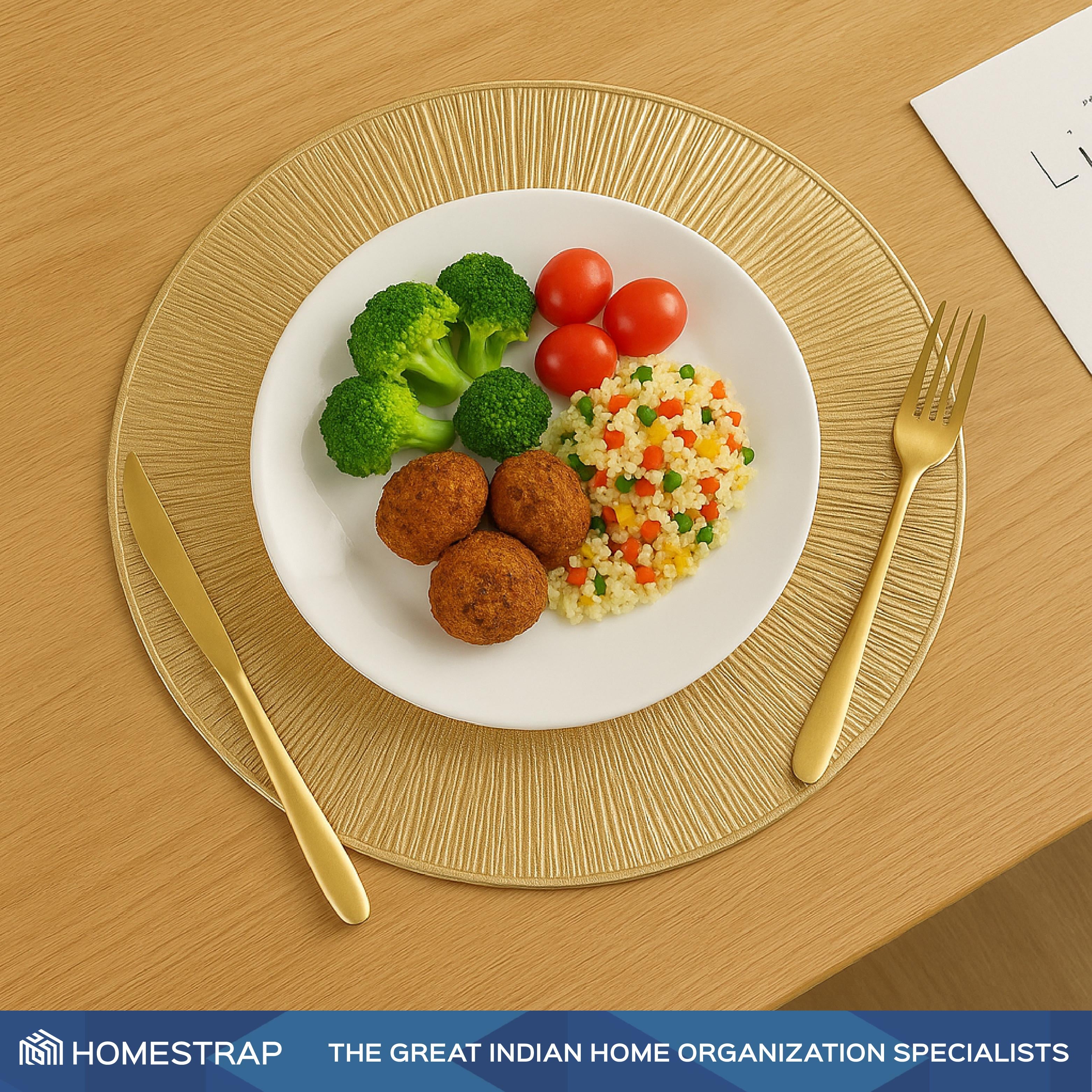 Decorative Round Dinning Table Placemats Set of 6