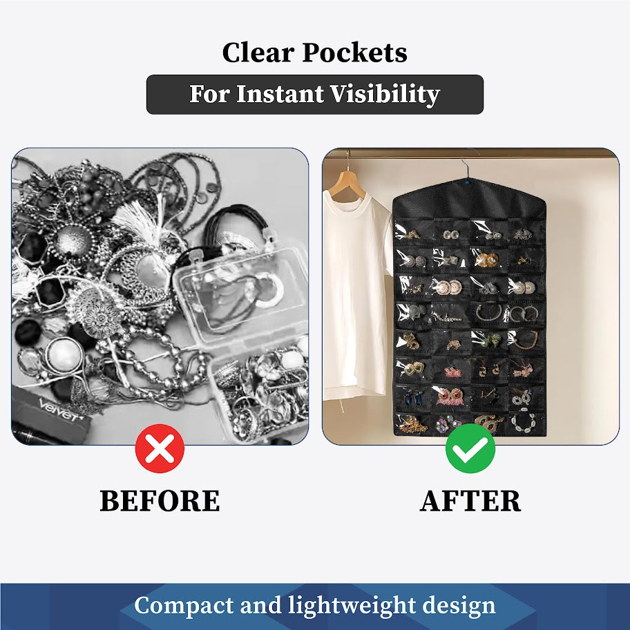 Double Sided Hanging Jewellery Organizer | Pack of 2