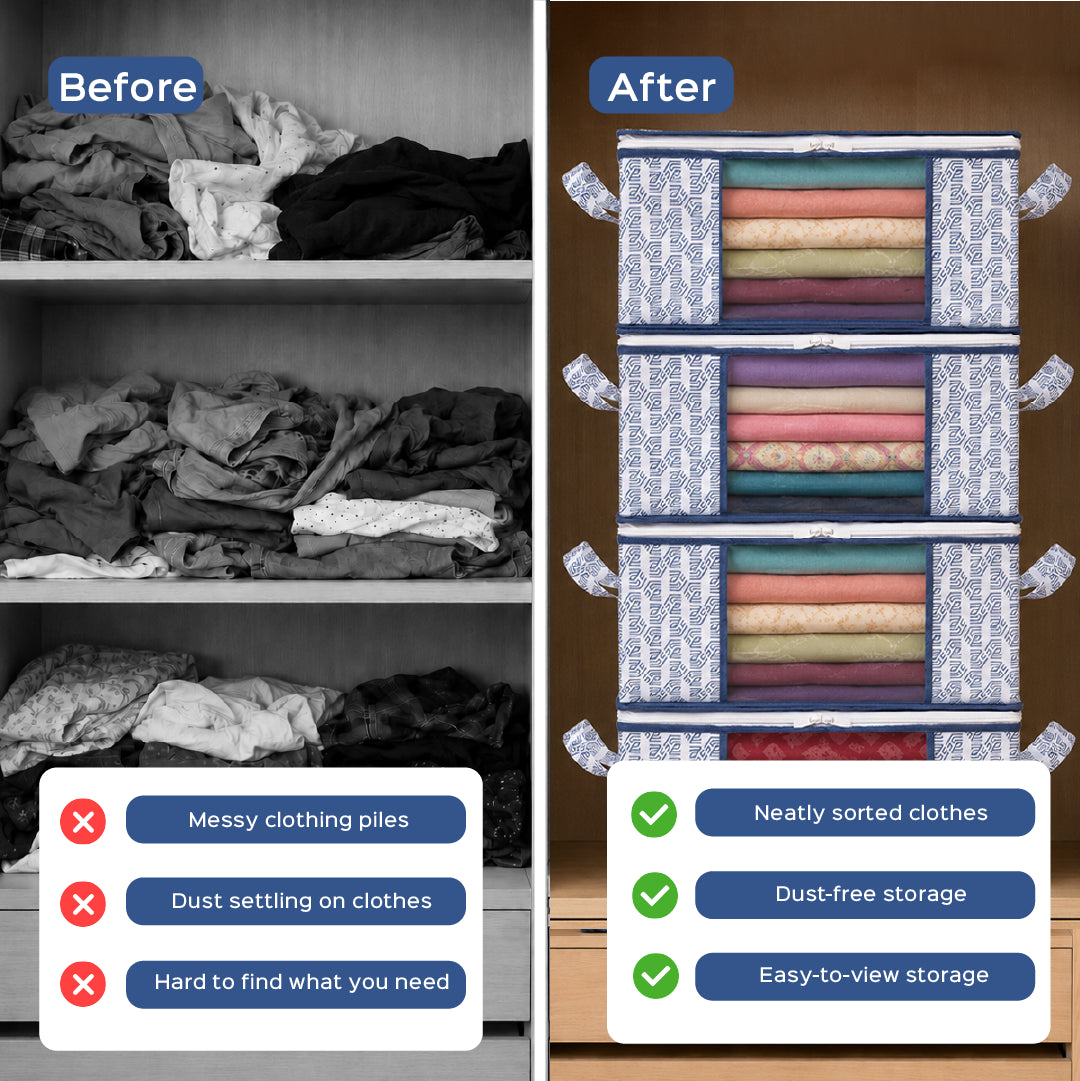 Heavy-Duty Clothes Storage Bag Set of 6