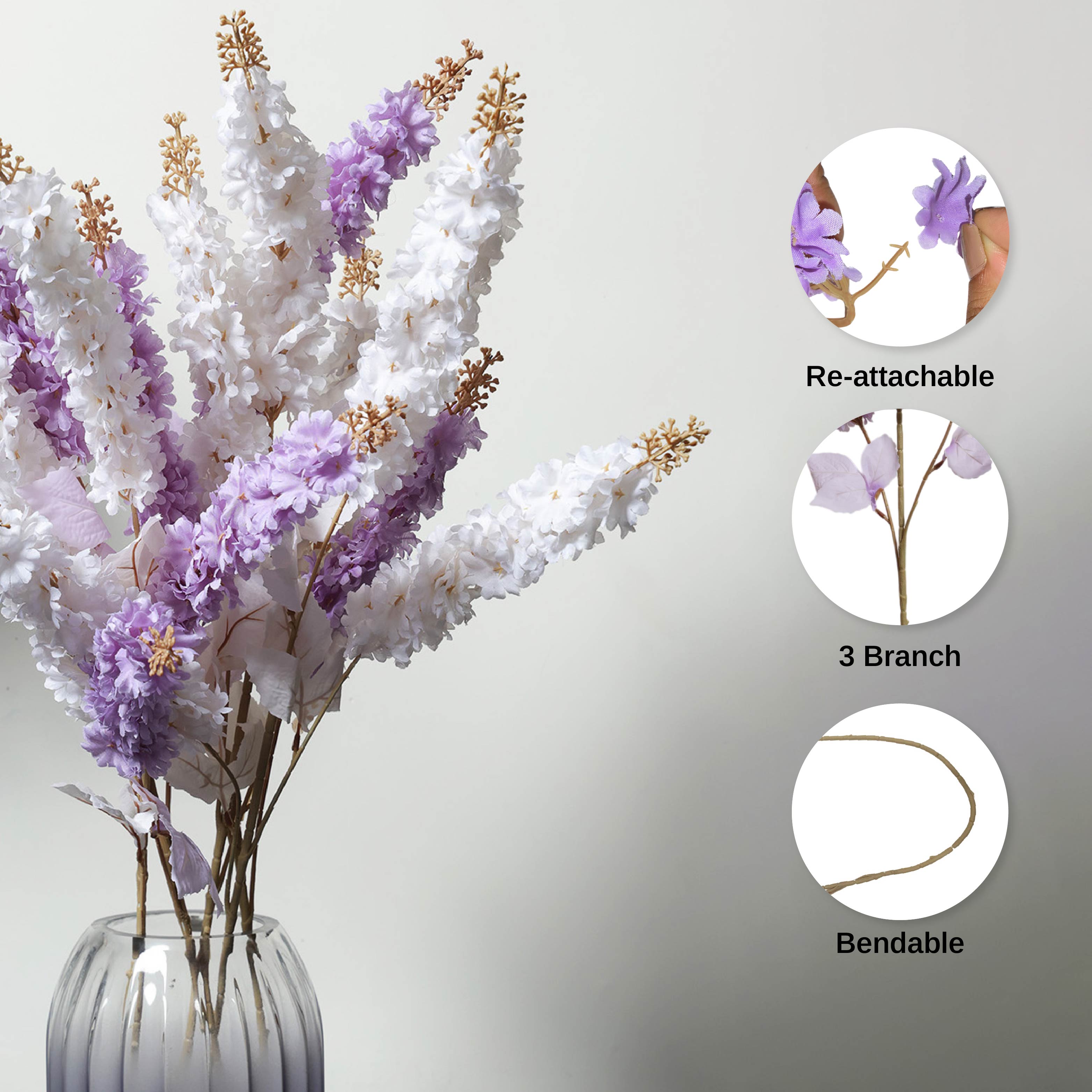 Sokai Hyacinth Flower Stick - Set of 4