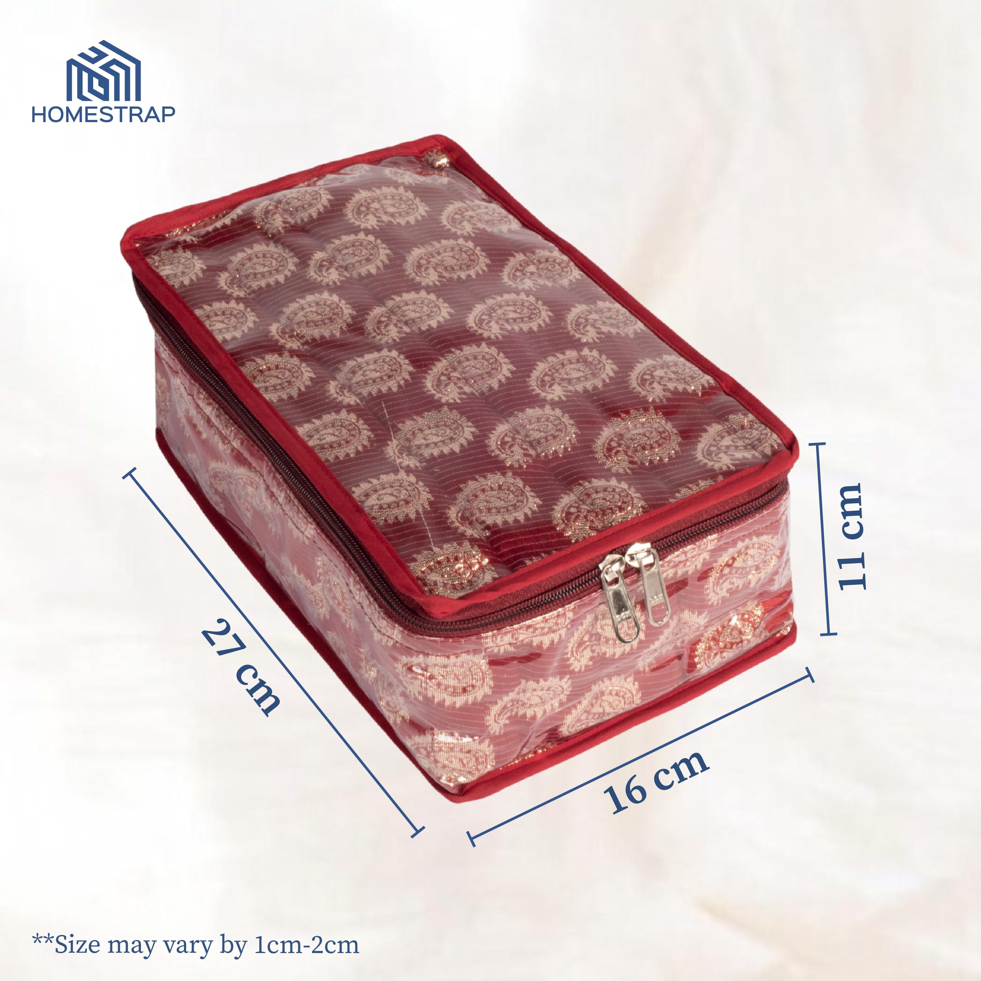 Brocade Jewellery Organizer with 12 Pouches