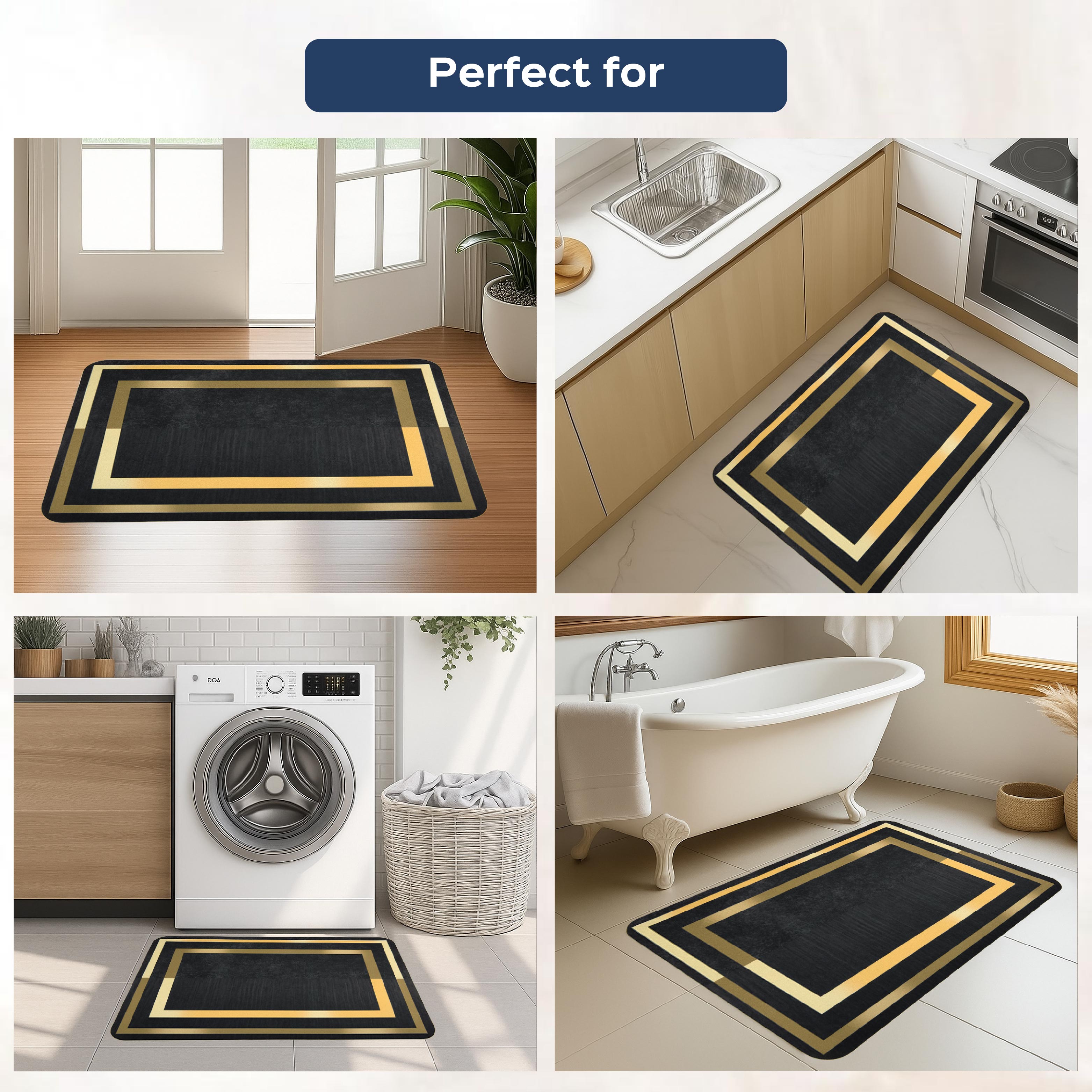 Absorbent Anti Skid Kitchen Floor Mat Set of 2