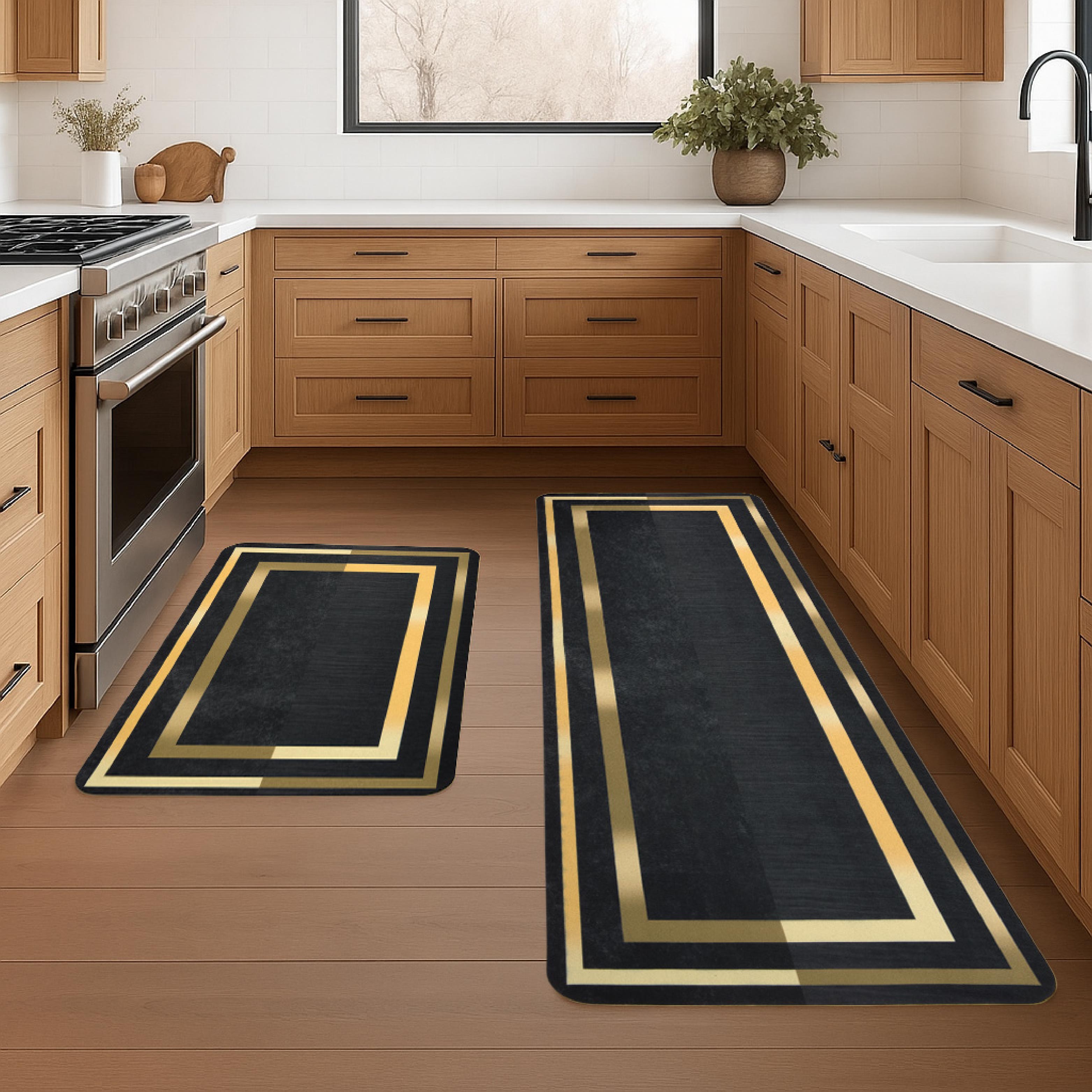 Absorbent Anti Skid Kitchen Floor Mat Set of 2