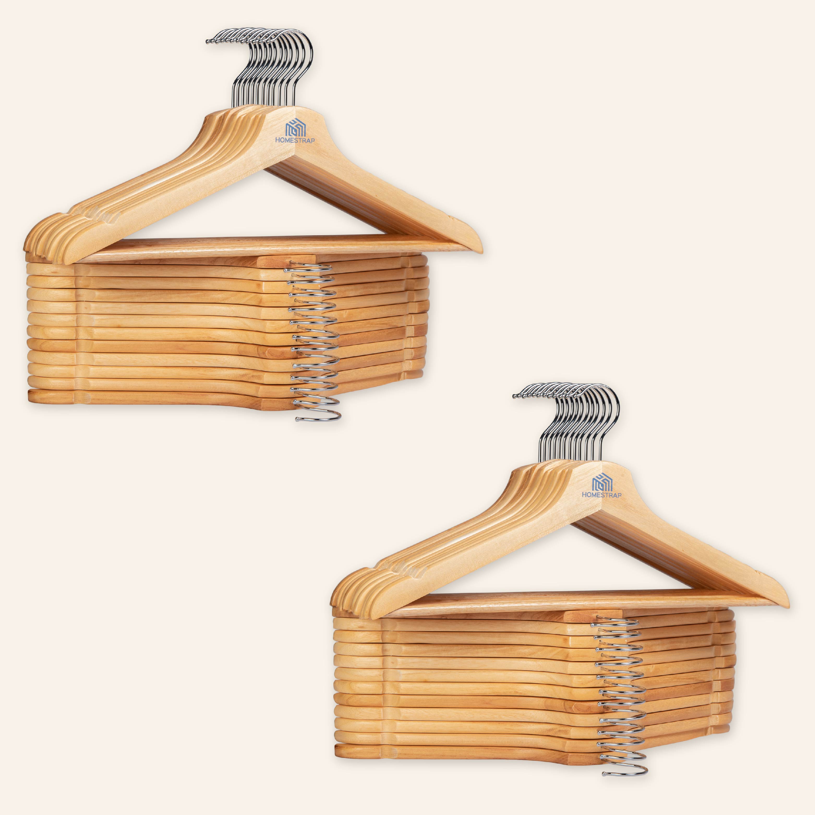 Premium Wooden Hanger | Wooden Round Bar Hanger