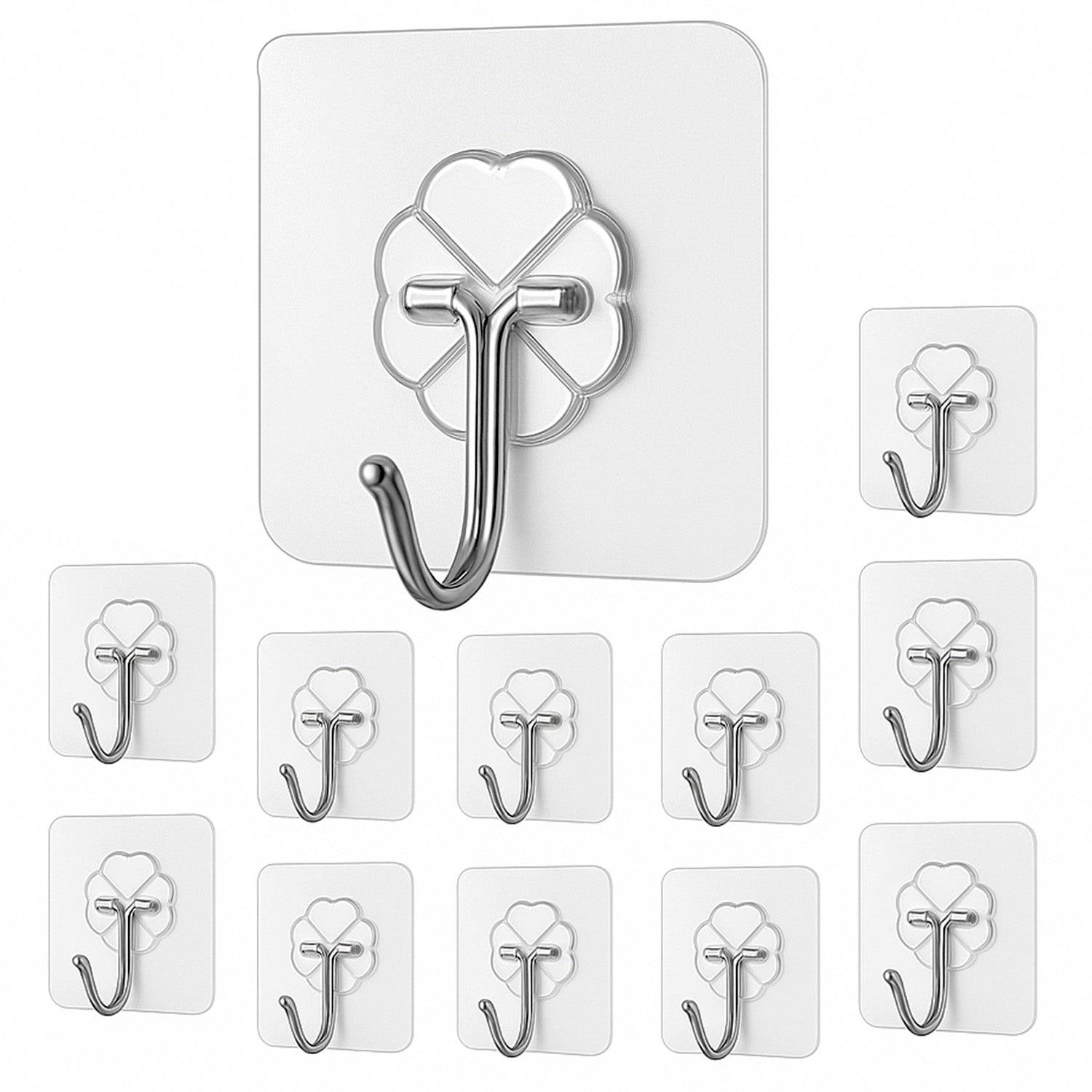 Transparent Self-Adhesive Hooks - Main Image