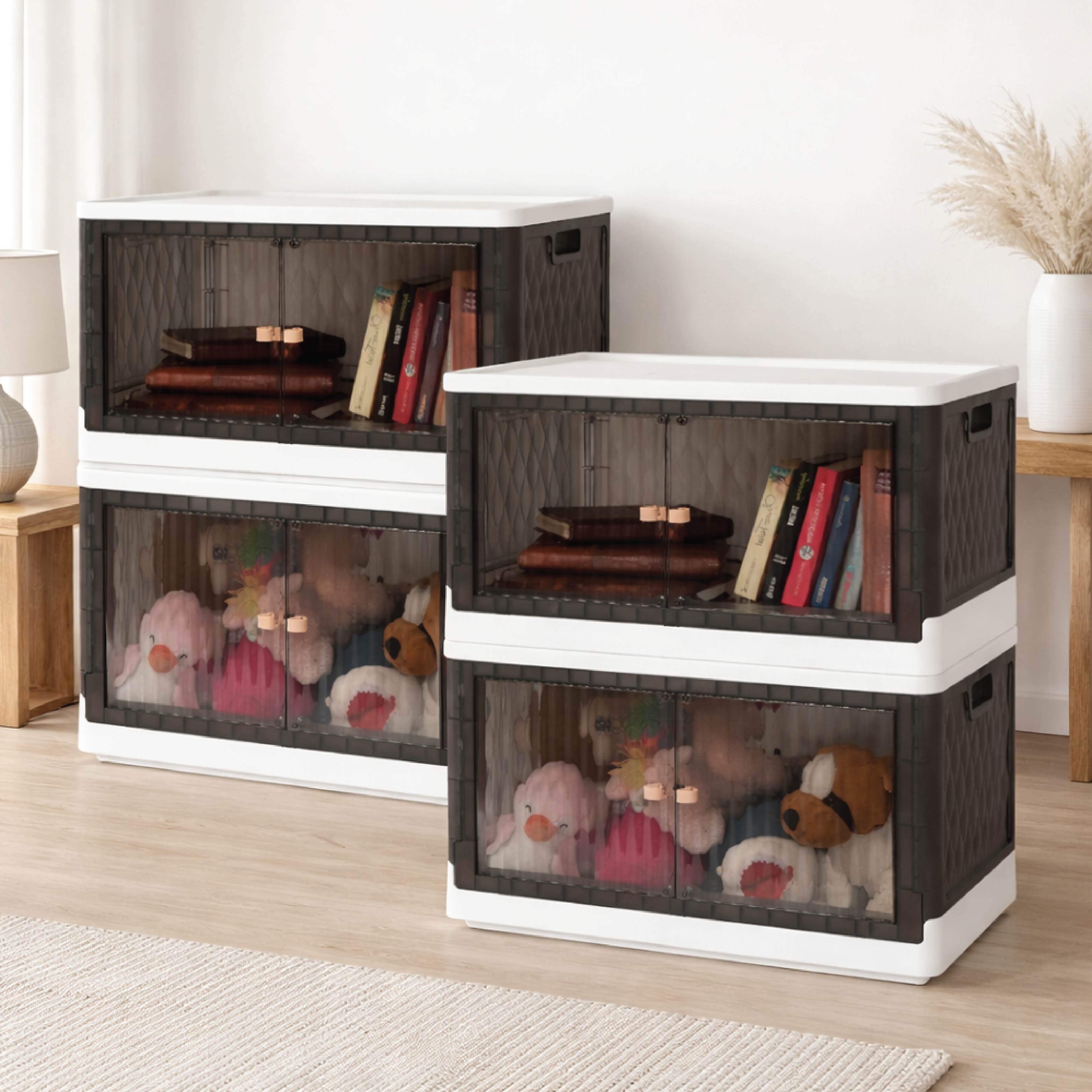 Rollin Stacker / Foldable Storage Box with Wheels (Large)