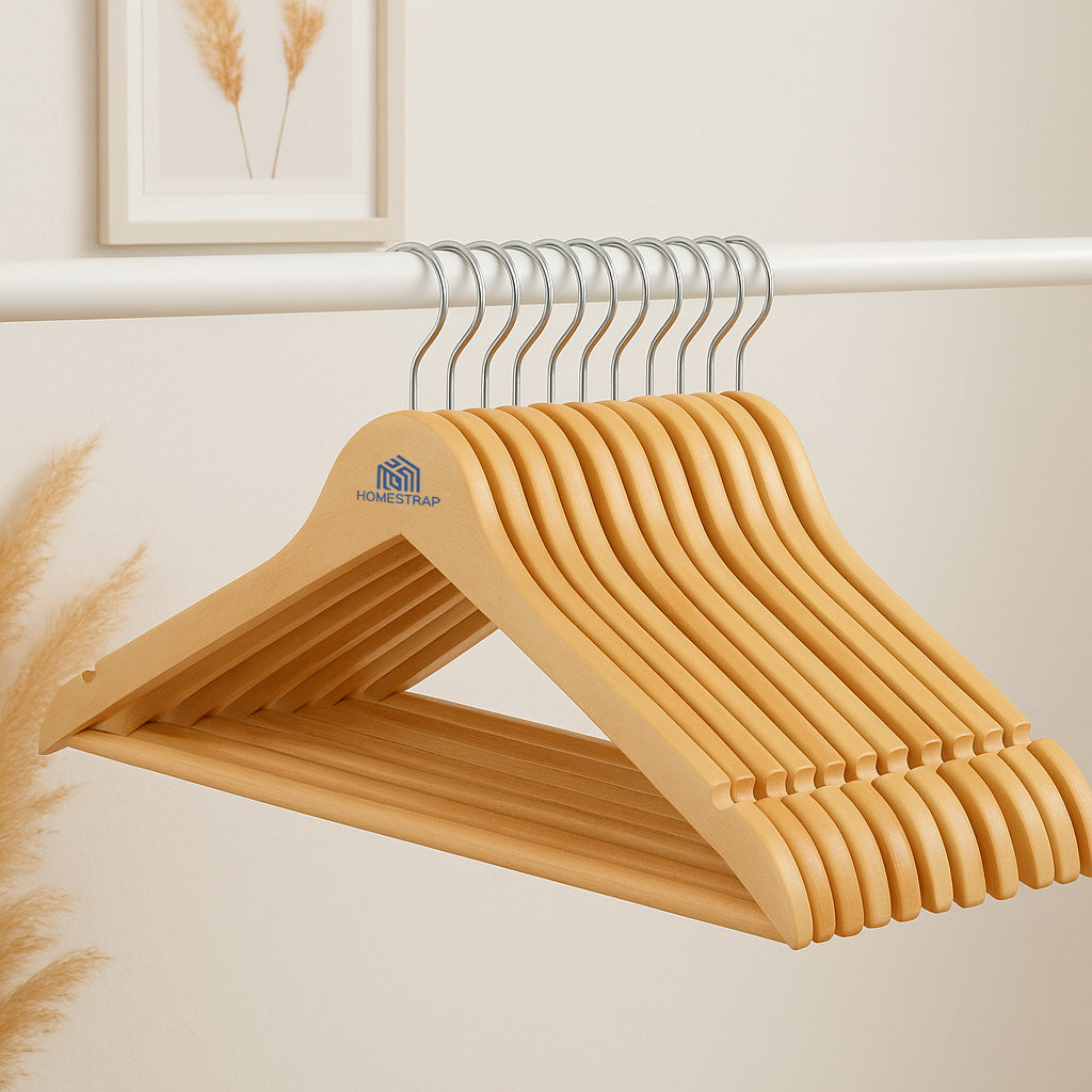 Premium Wooden Hanger | Wooden Round Bar Hanger