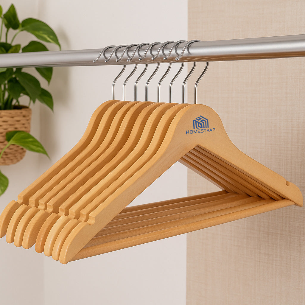 Premium Wooden Hanger | Wooden Round Bar Hanger