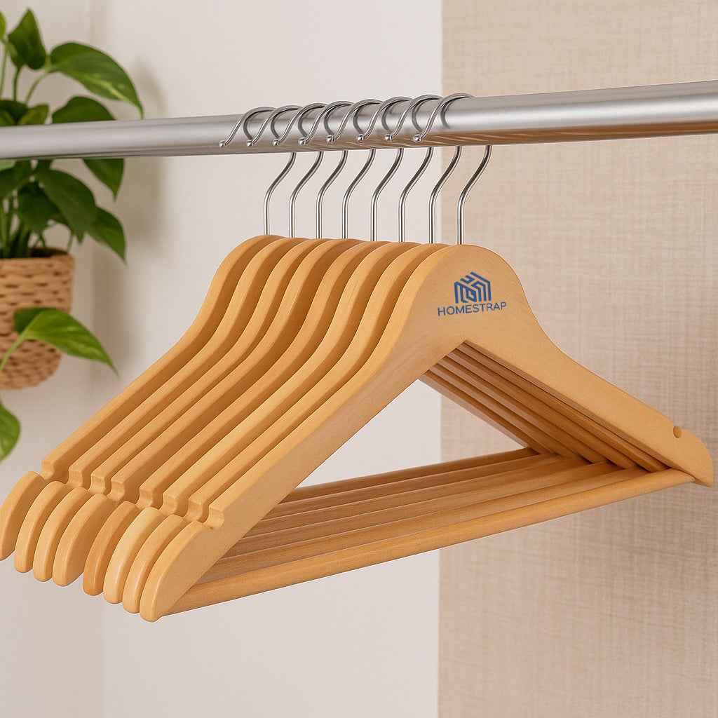 Premium Wooden Hanger | Wooden Round Bar Hanger