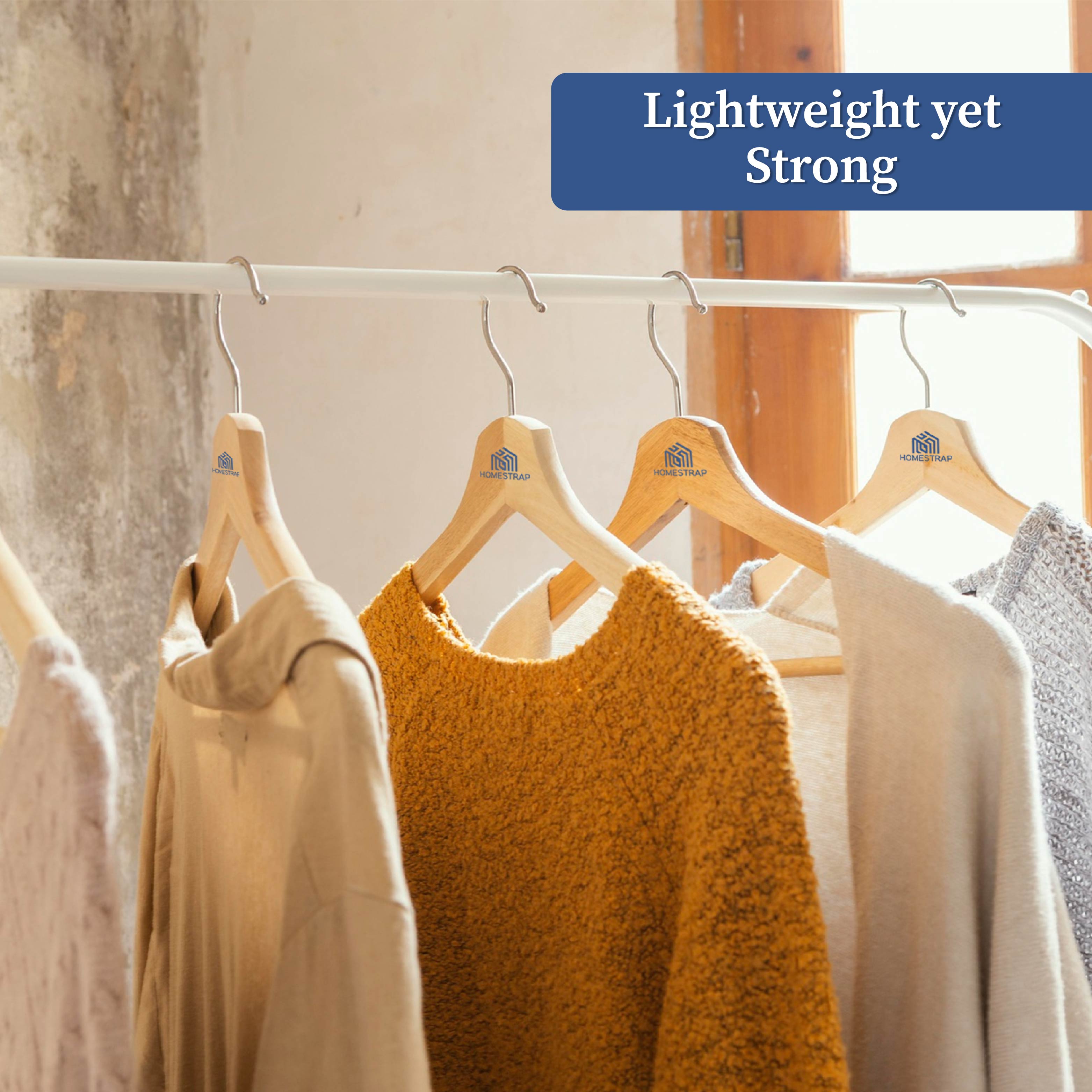 Premium Wooden Hanger | Wooden Round Bar Hanger