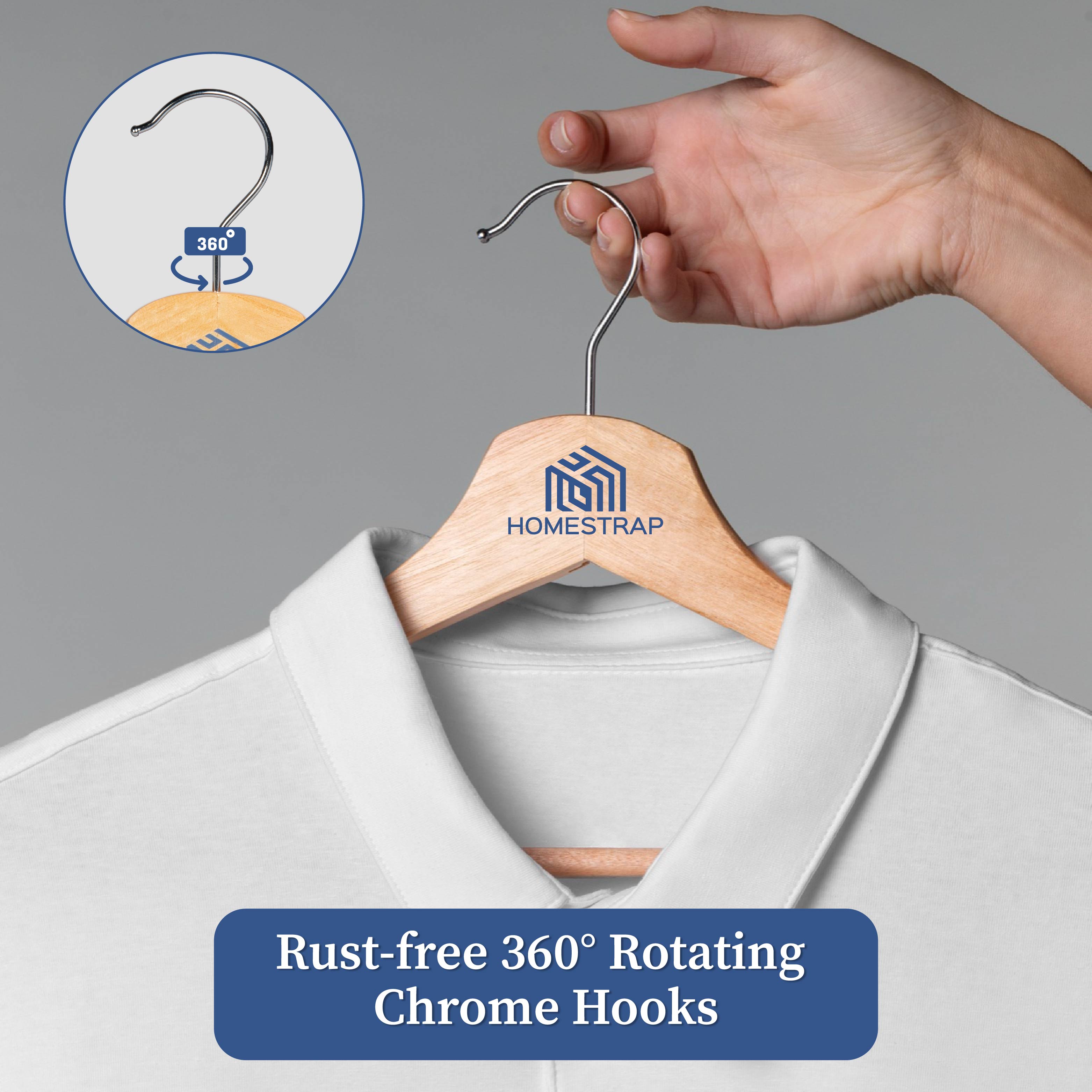 Premium Wooden Hanger | Wooden Round Bar Hanger