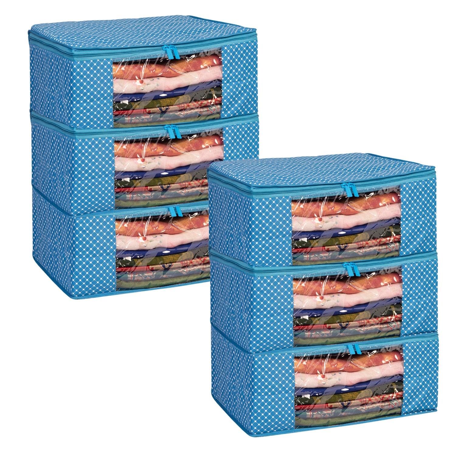 3 layer Cotton Quilted Saree Cover | Clothes Organizer