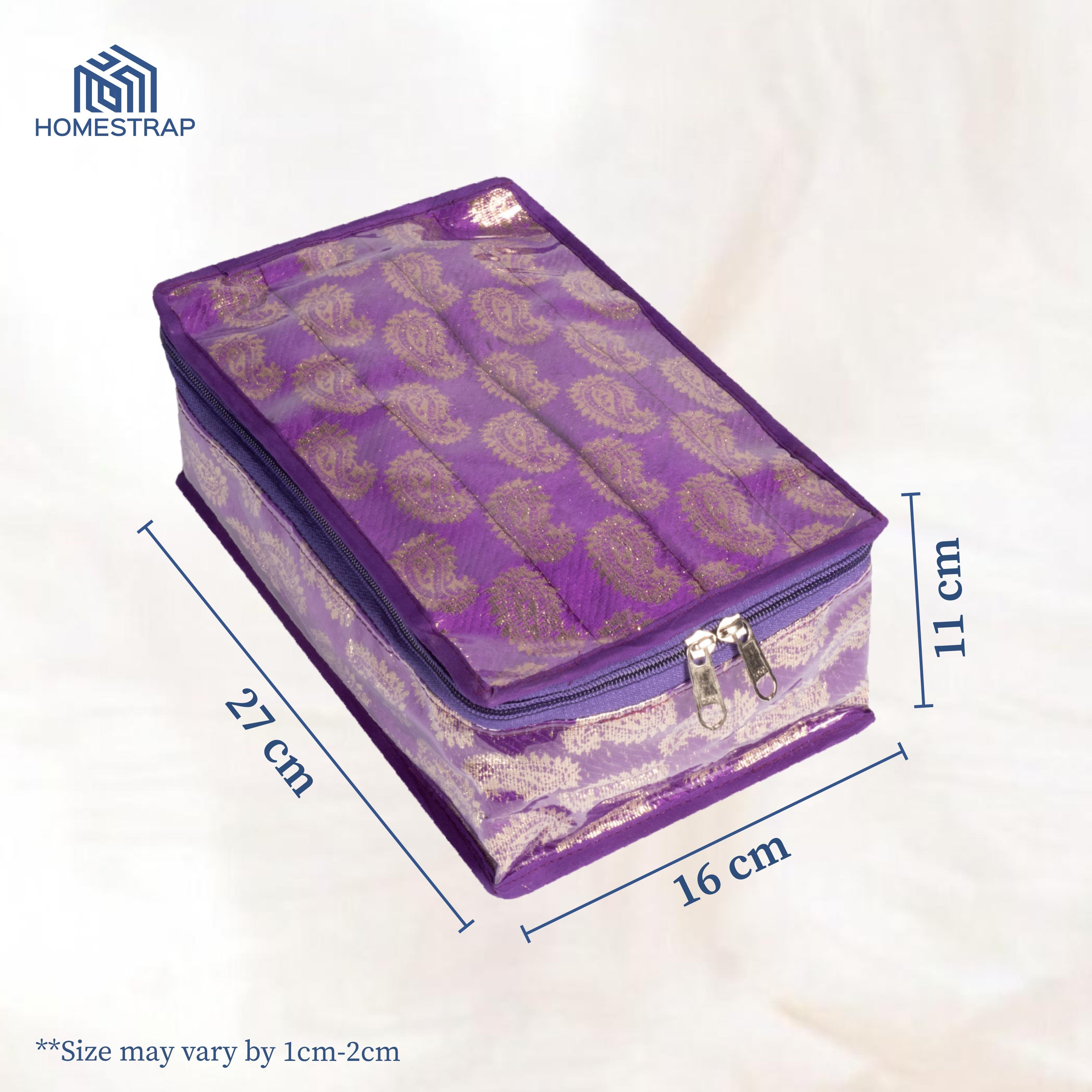 Brocade Jewellery Organizer with 12 Pouches