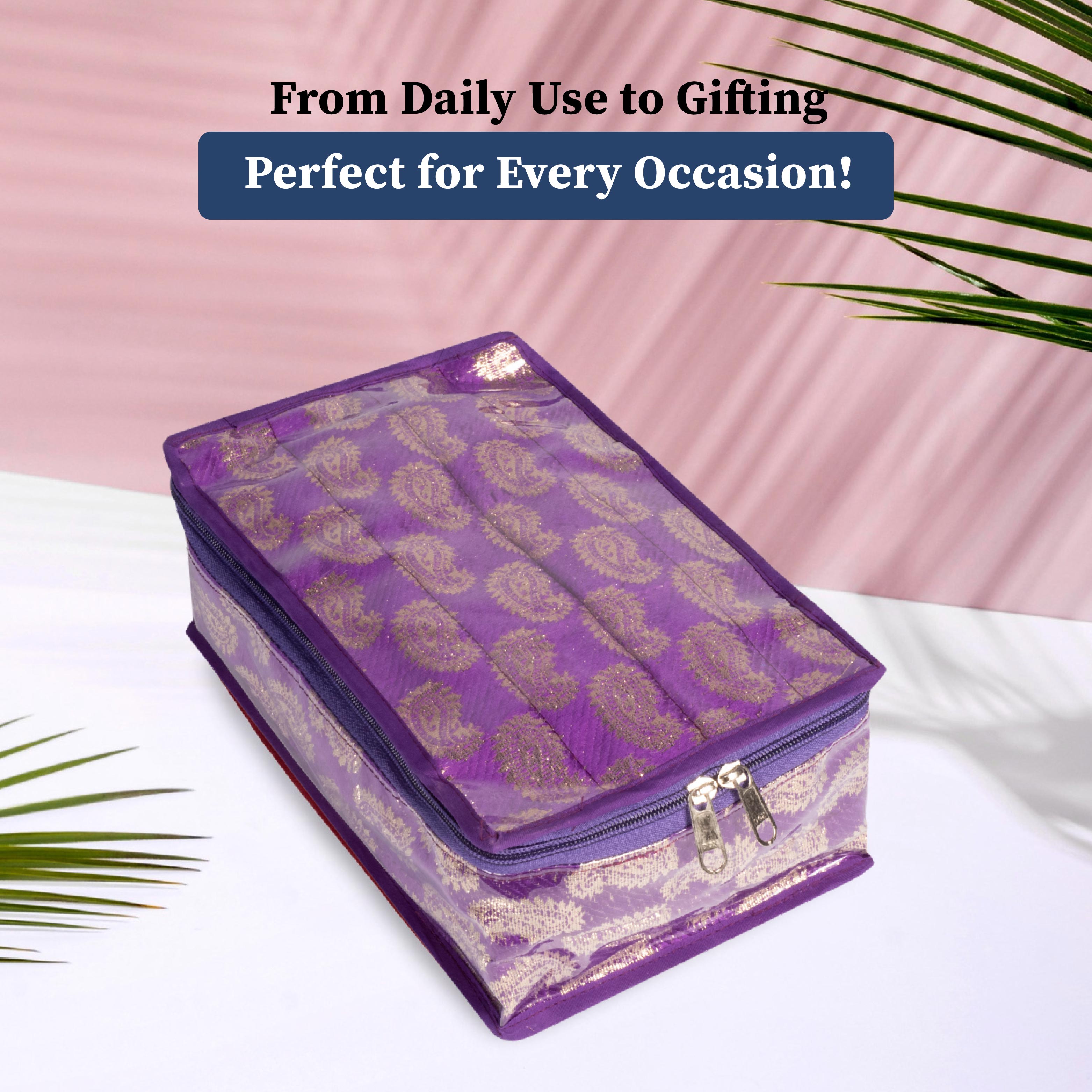 Brocade Jewellery Organizer with 12 Pouches