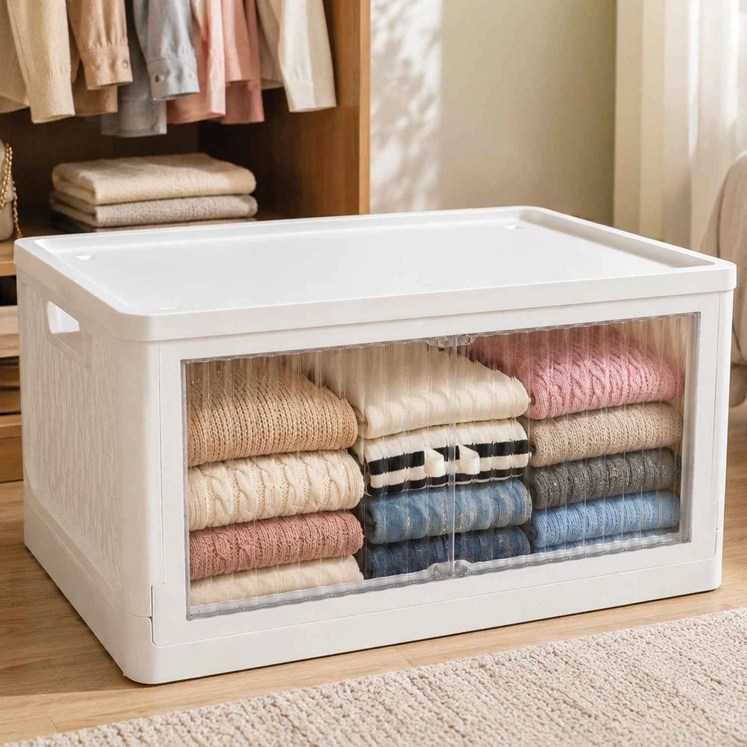 Rollin Stacker / Foldable Storage Box with Wheels (Large) – Homestrap