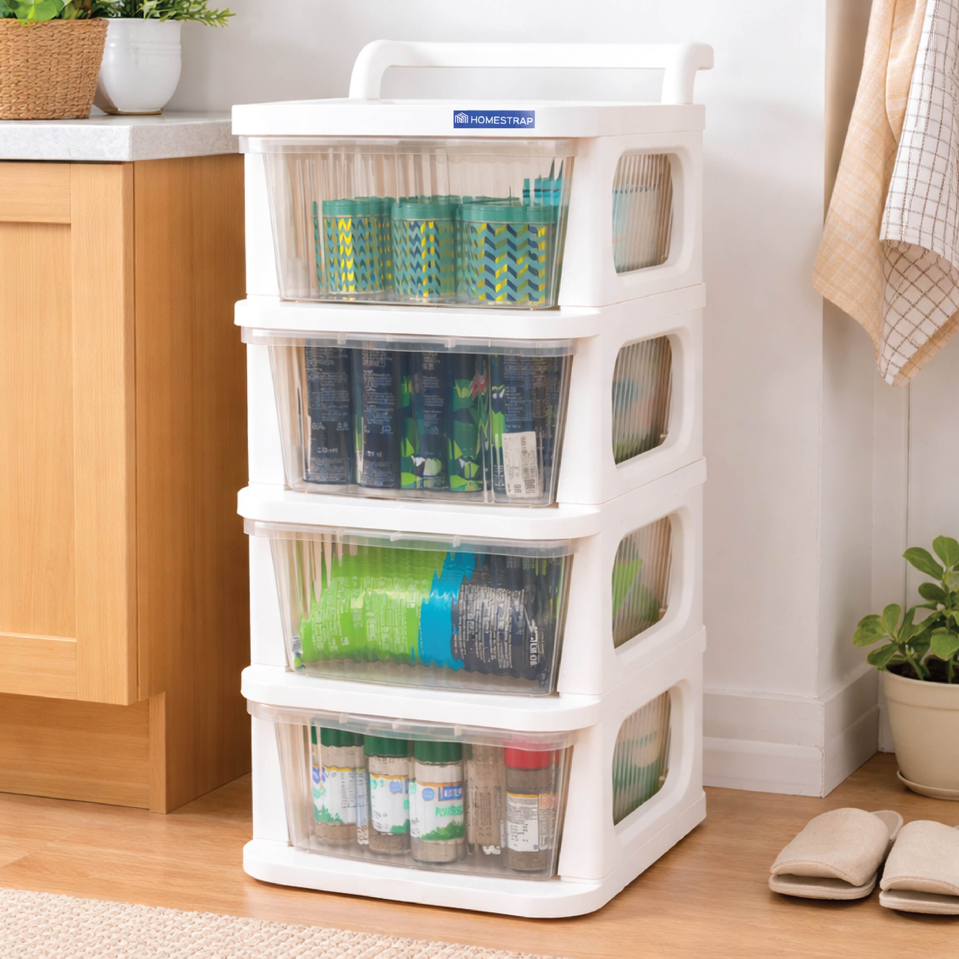 4 Layer Multipurpose Drawer Cart with Wheels