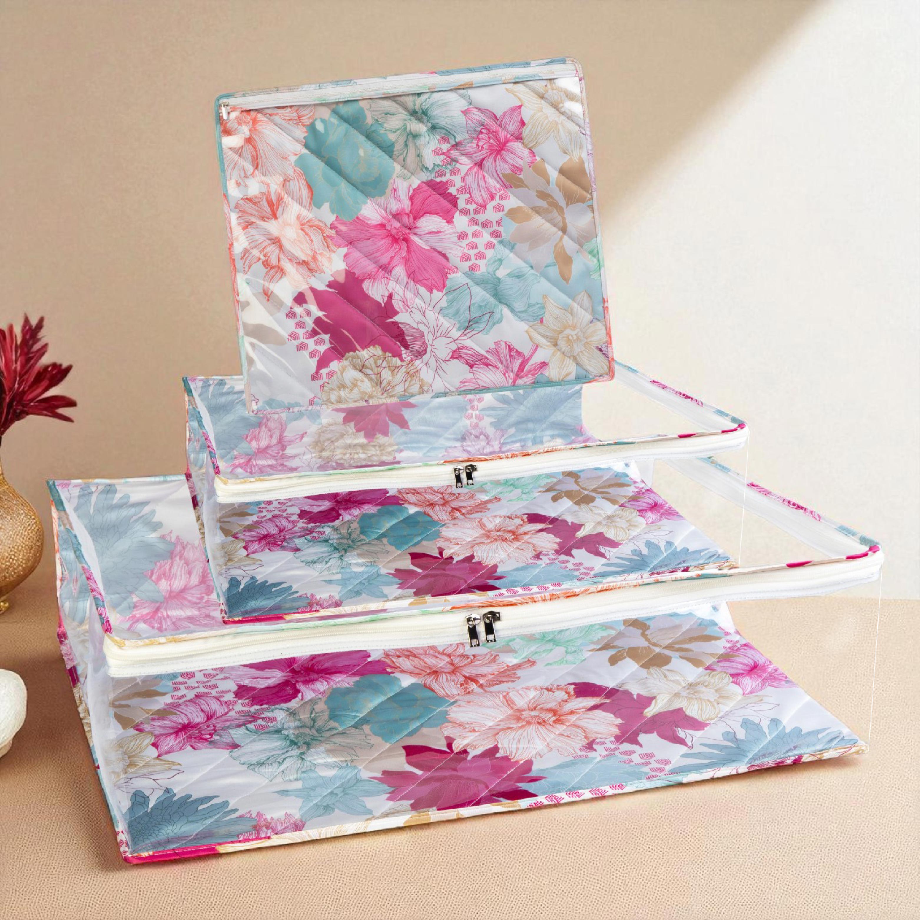 Gulmohar Cloth Organizer Set – 4 Piece Premium Bridal & Wardrobe Storage Combo