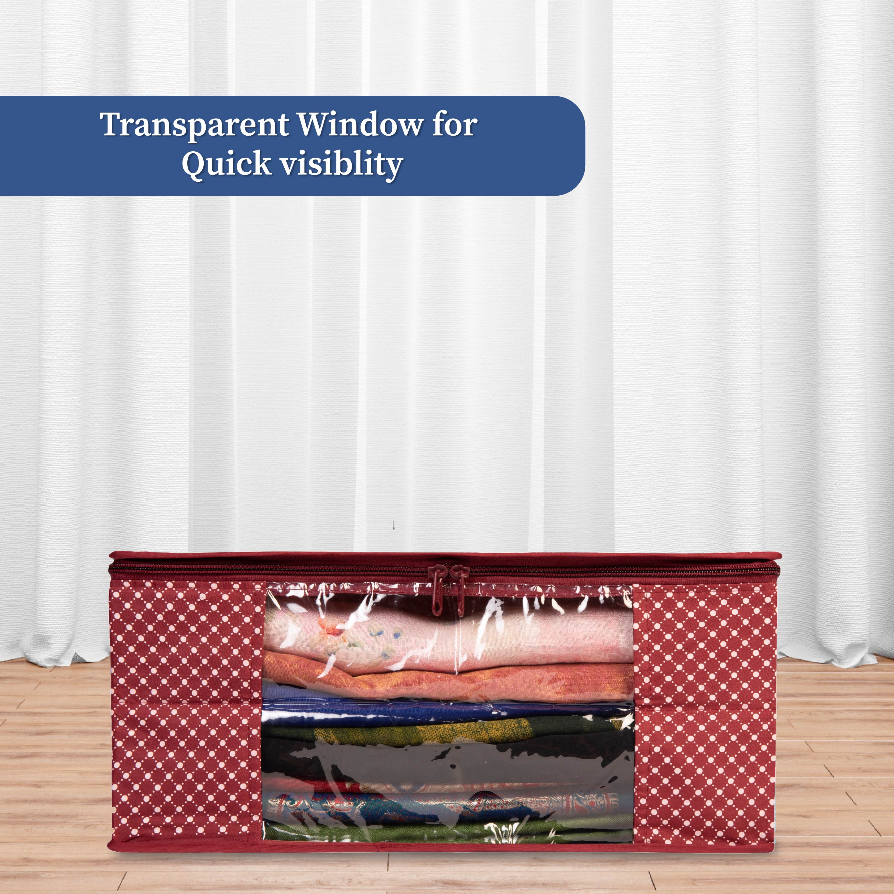 3 layer Cotton Quilted Saree Cover | Clothes Organizer