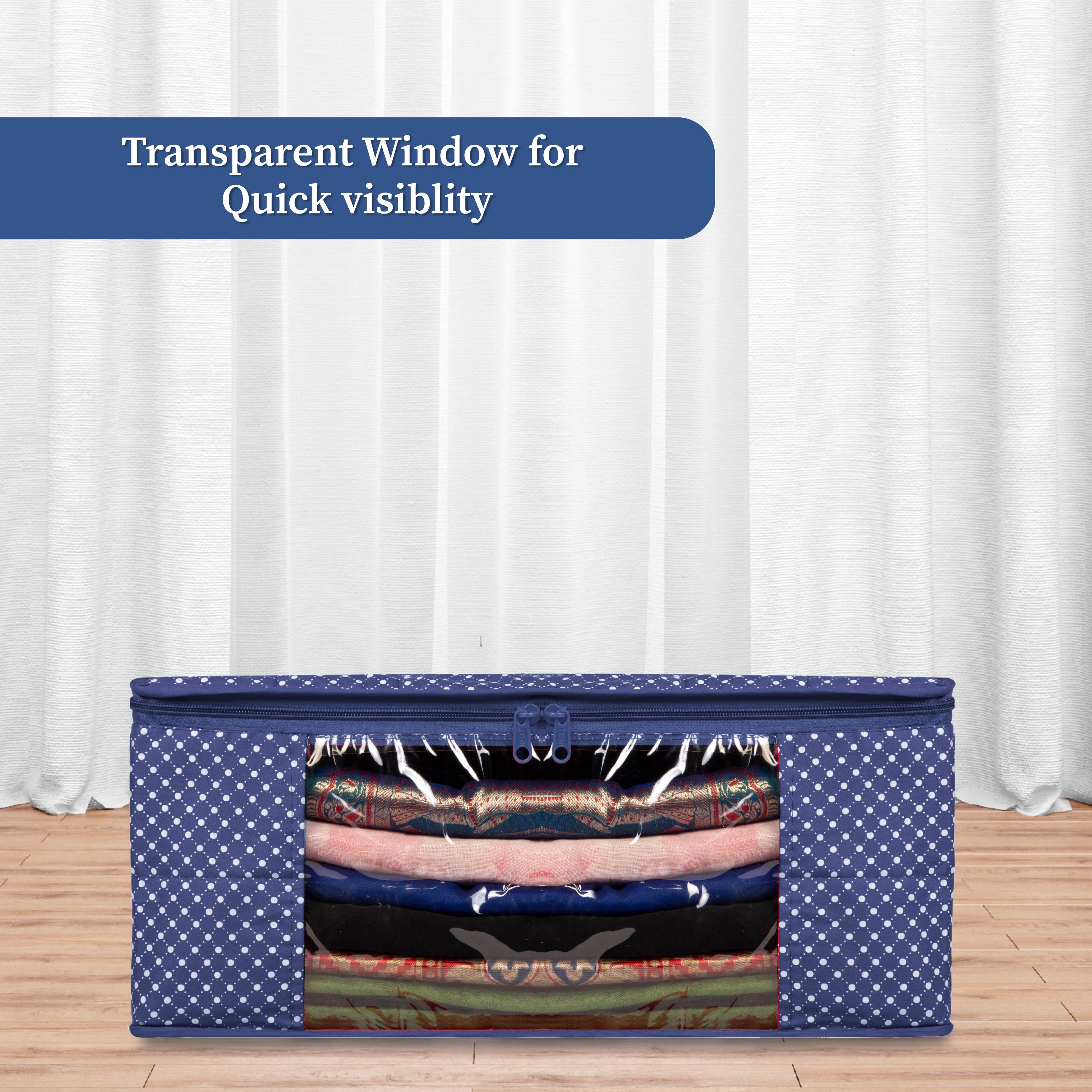 3 layer Cotton Quilted Saree Cover | Clothes Organizer