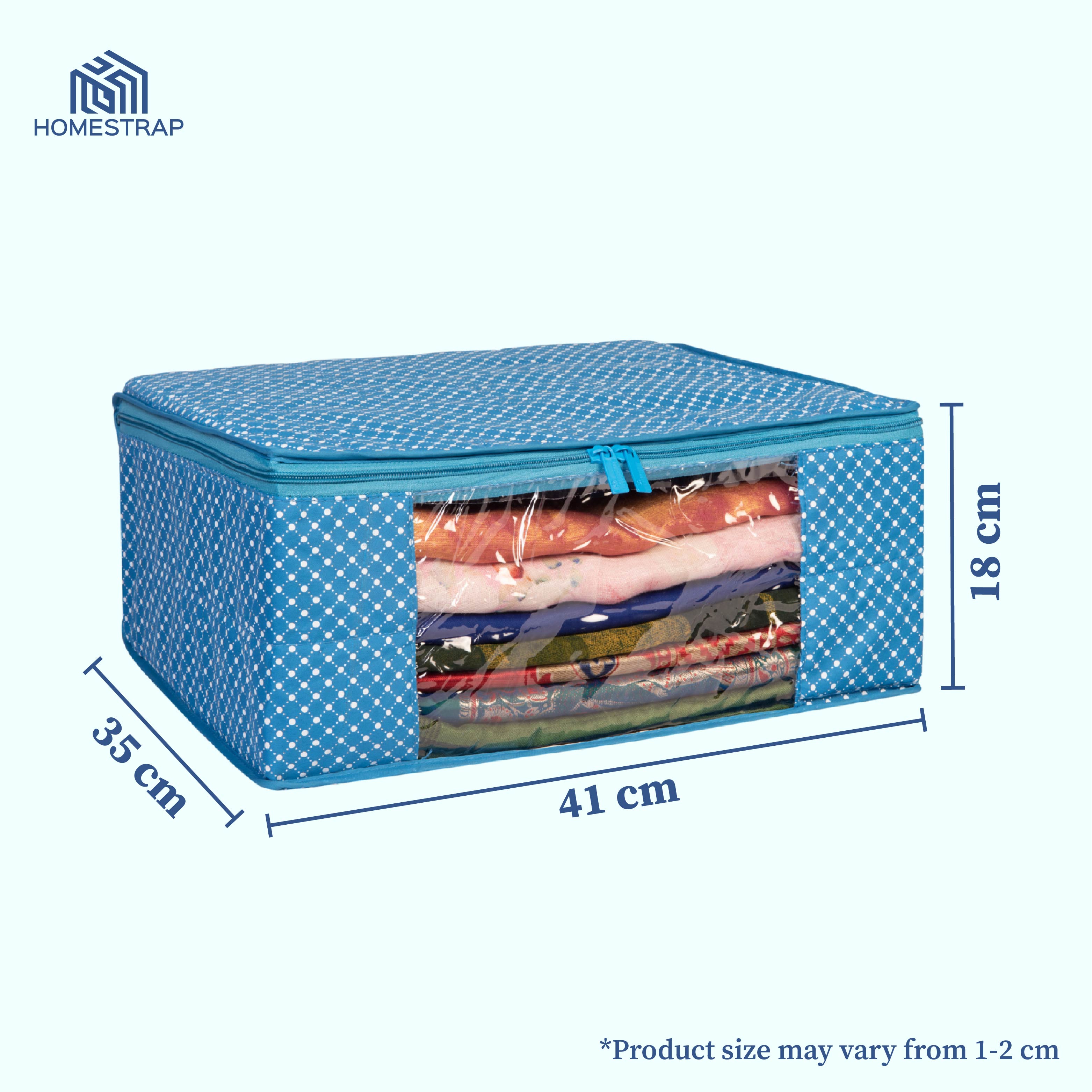 3 layer Cotton Quilted Saree Cover | Clothes Organizer