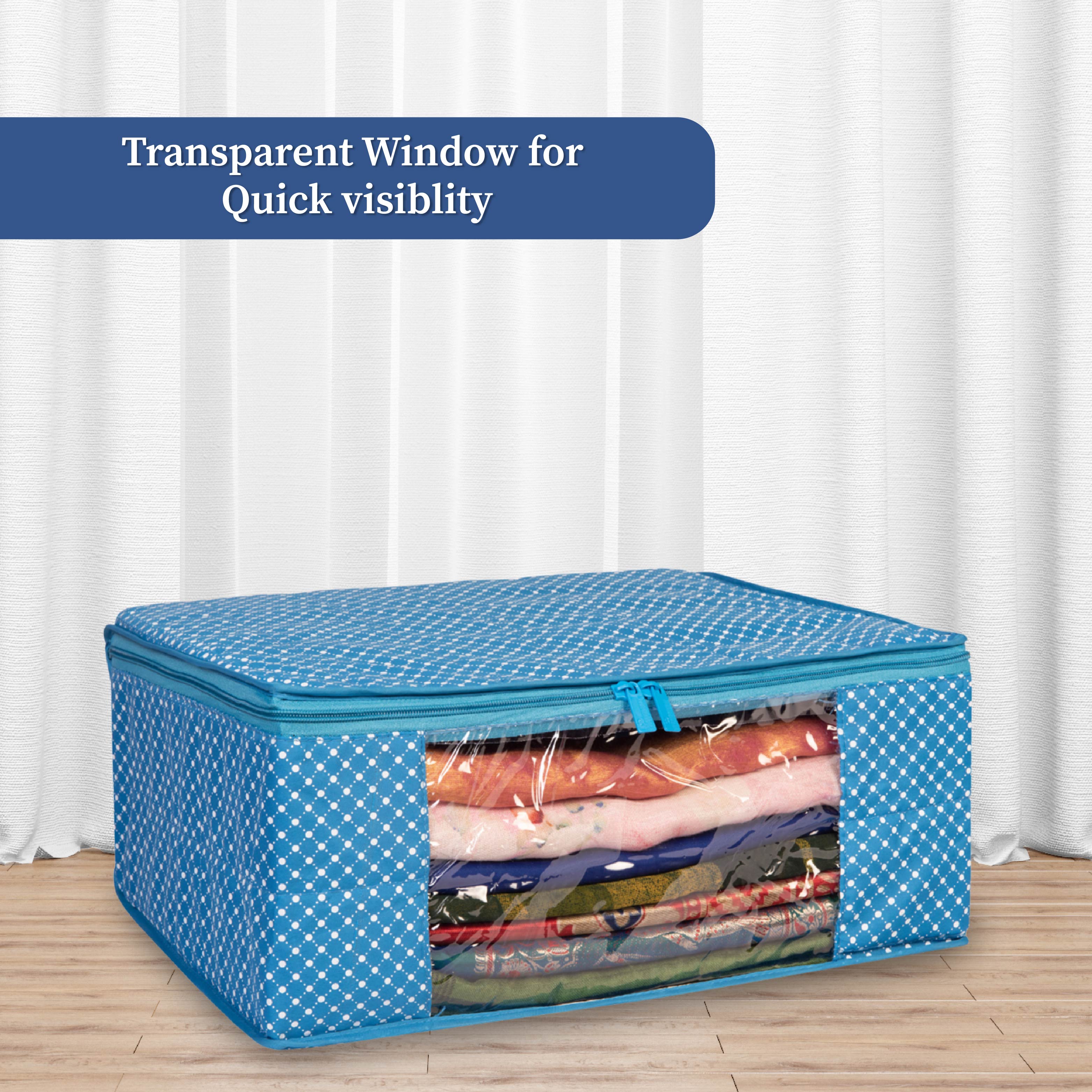 3 layer Cotton Quilted Saree Cover | Clothes Organizer