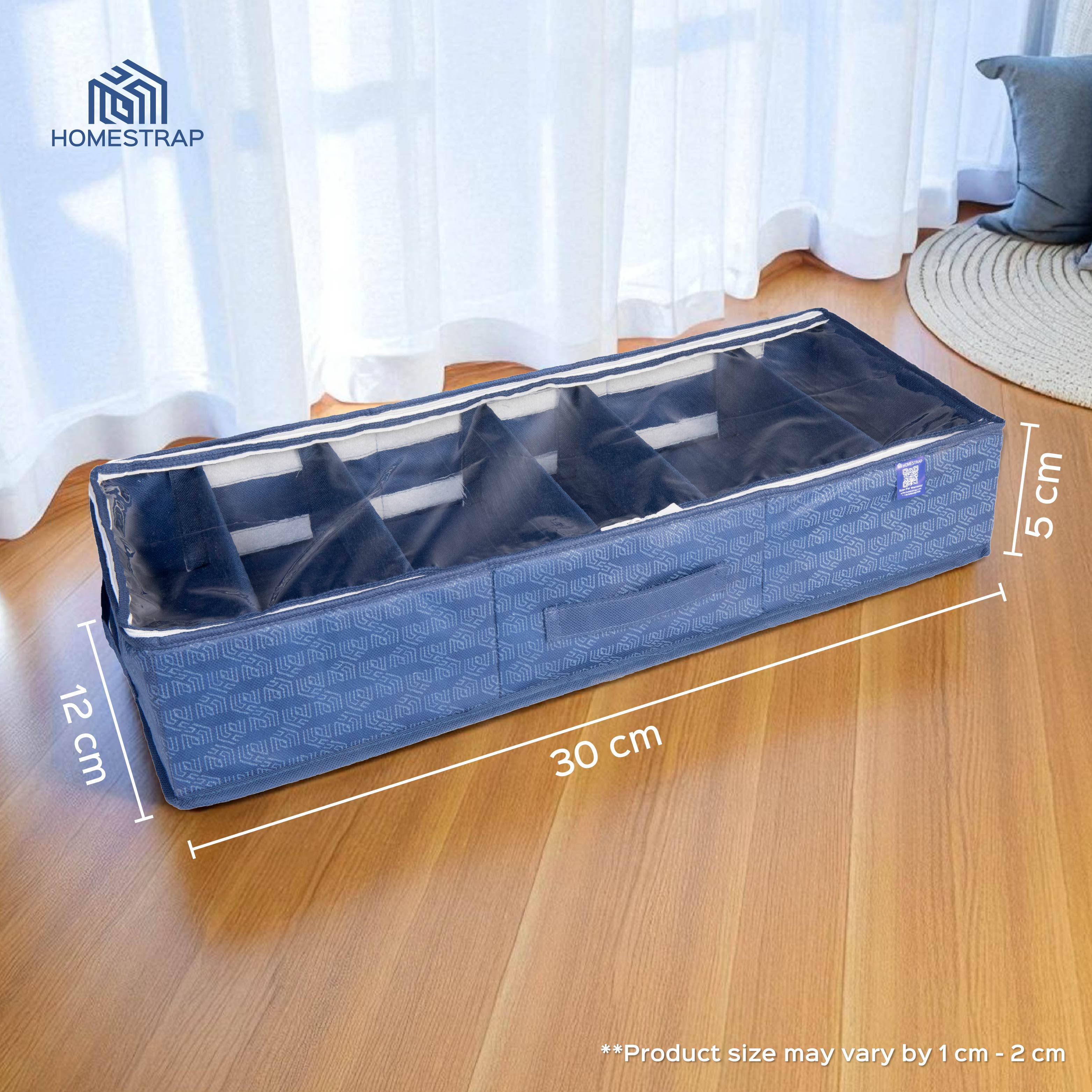 6 Section Underbed Shoe Organizer | Foldable