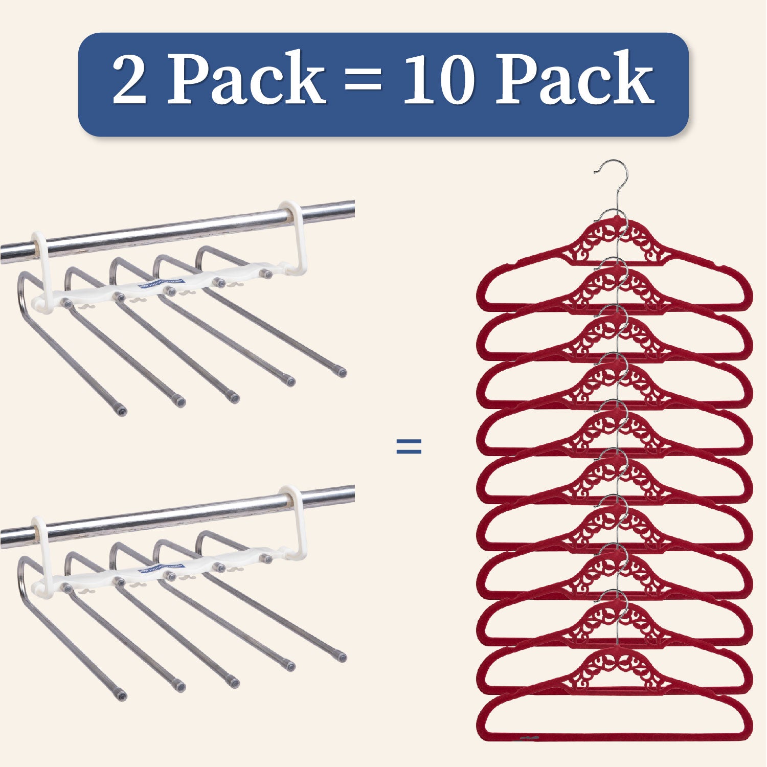 Space-Saver 5-in-1 Hanger | Multi-Layer Foldable Hanger
