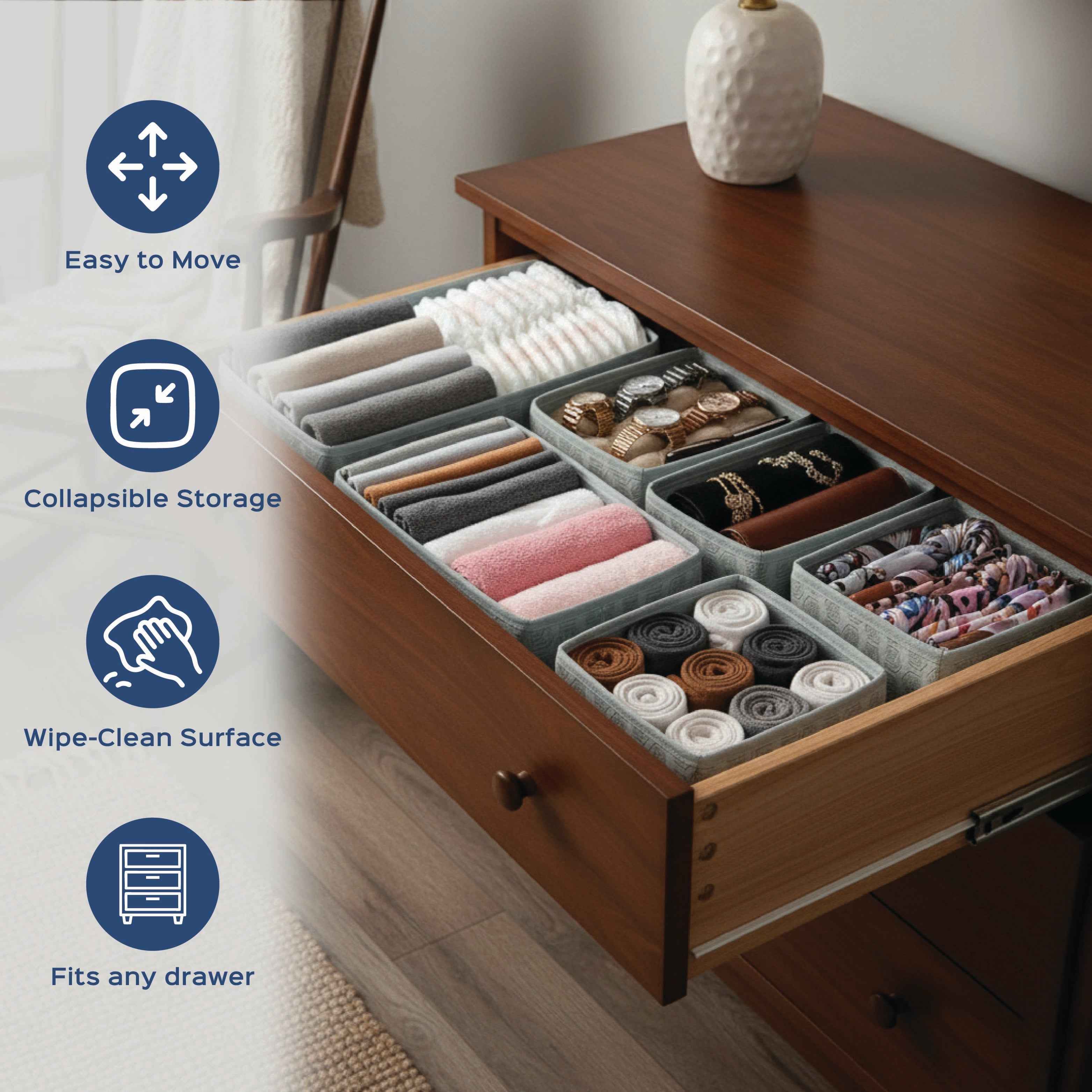 3 Multipurpose Drawer Organizer Set