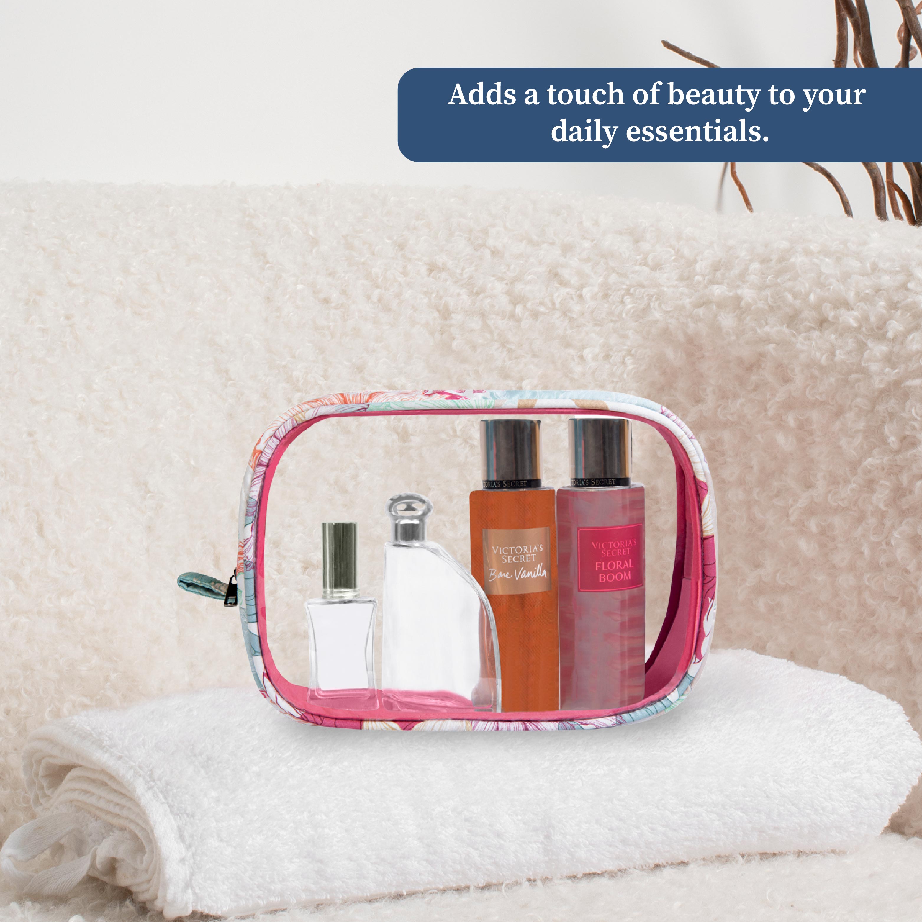 Gulmohar Transparent Toiletry Pouch|Pack of 2