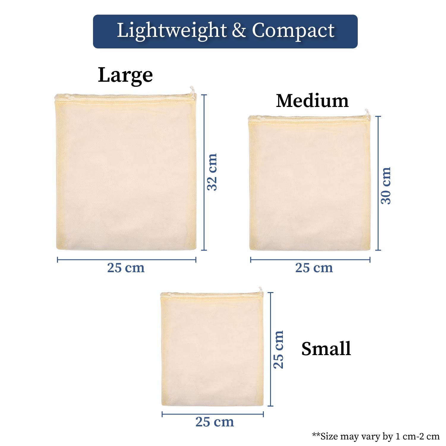 Set of 6 Reusable Mesh Vegetable Storage Bags