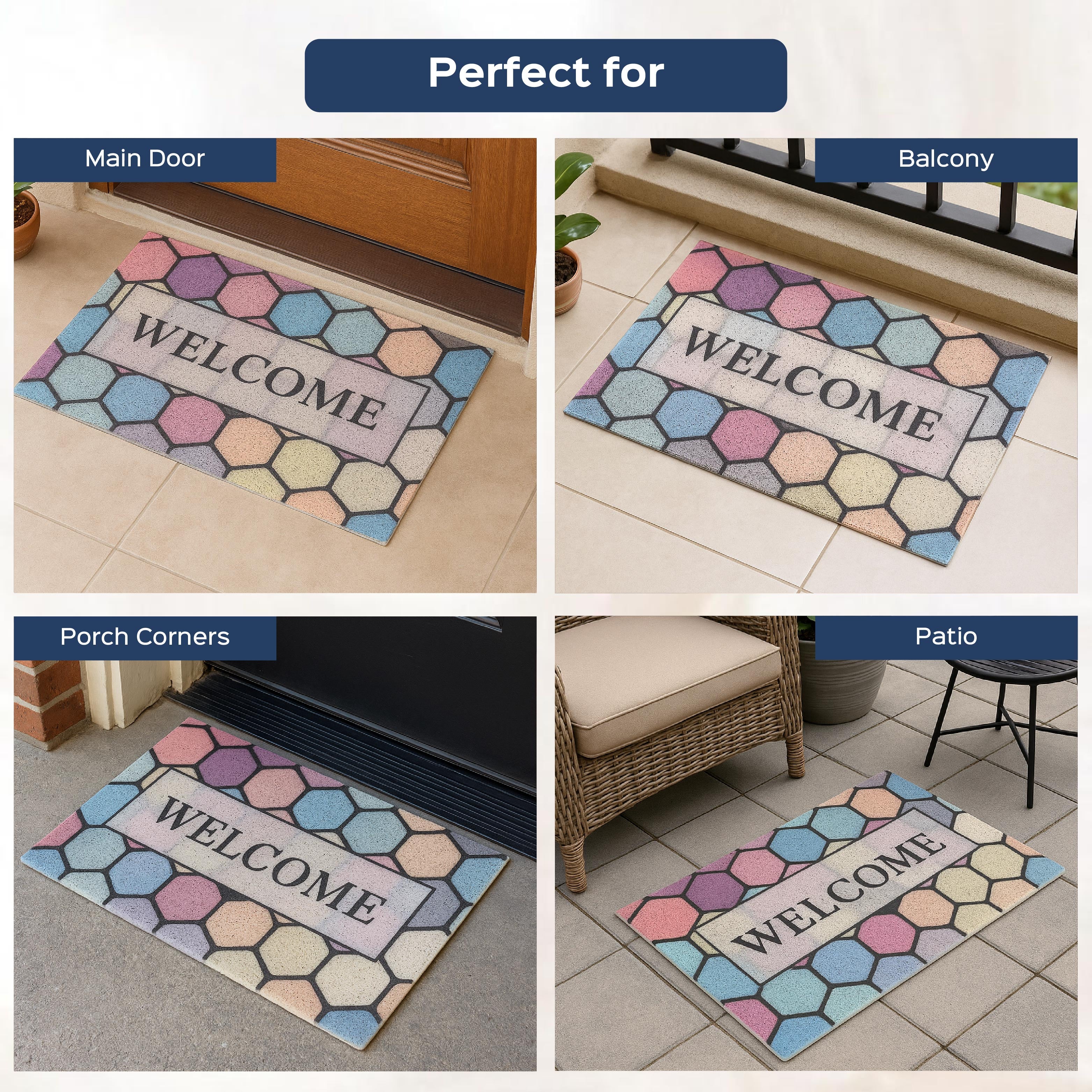 Welcome Door Mat for Home Set of 2