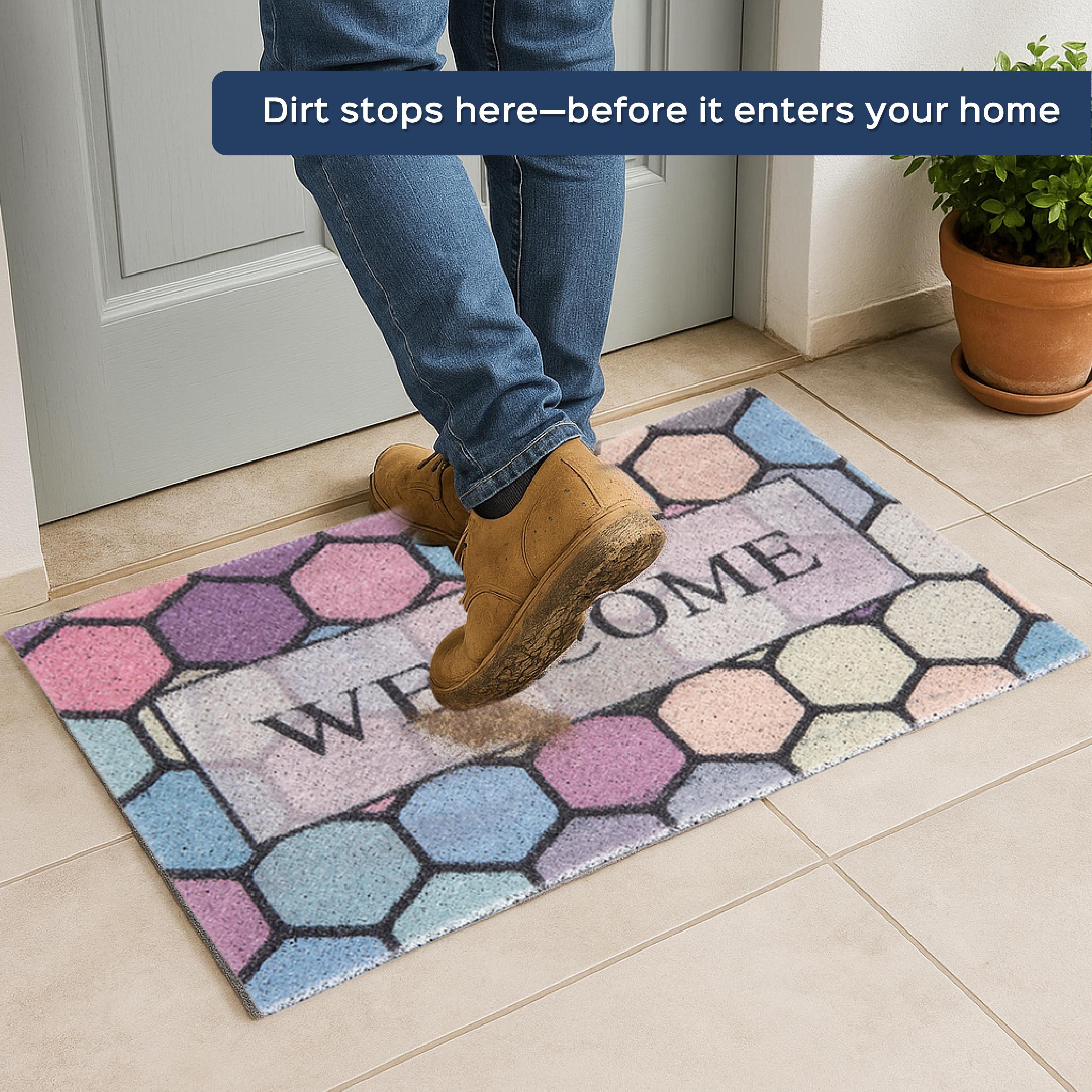 Welcome Door Mat for Home Set of 2