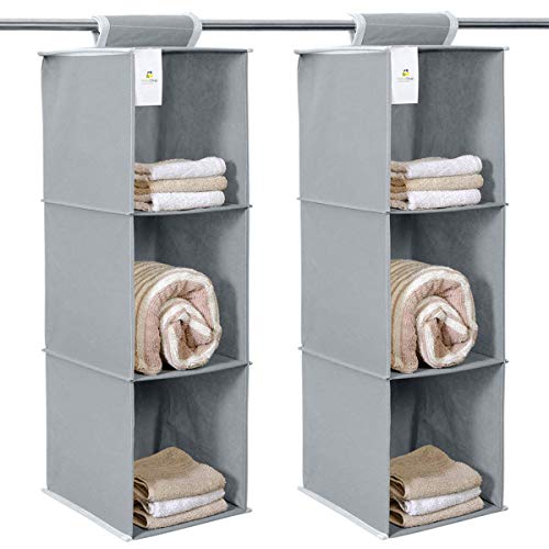 3 Shelf Hanging Organizer | Foldable Wardrobe | Closet Clothes Organizer