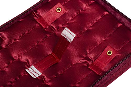 Brocade Jewellery Organizer with 12 Pouches