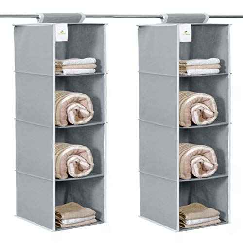 4 Shelf Hanging Organizer | Foldable Wardrobe\Closet Clothes Organizer