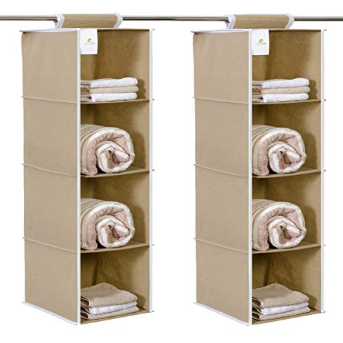 4 Shelf Hanging Organizer | Foldable Wardrobe\Closet Clothes Organizer