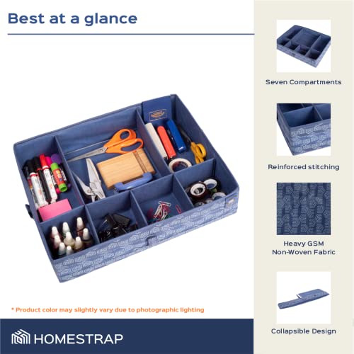 Multipurpose Foldable Drawer Organizer With 7 Compartments