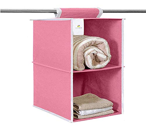 2 Shelf Hanging Organizer | Foldable Wardrobe | Closet Clothes Organizer