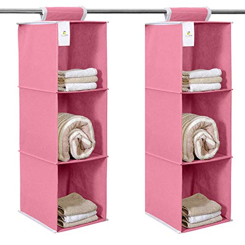 3 Shelf Hanging Organizer | Foldable Wardrobe | Closet Clothes Organizer